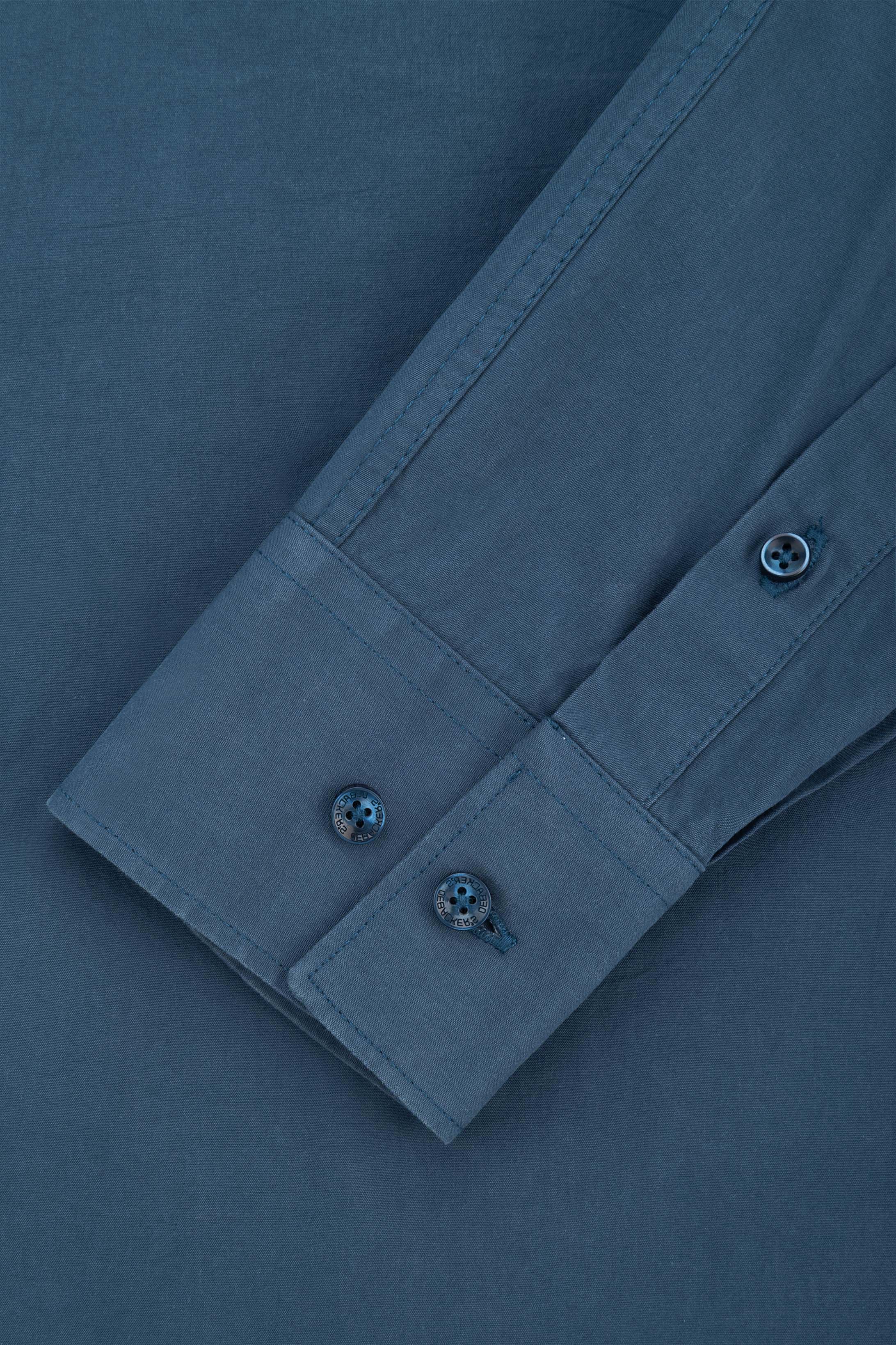 Navy Patterned Casual Shirt - Image 3