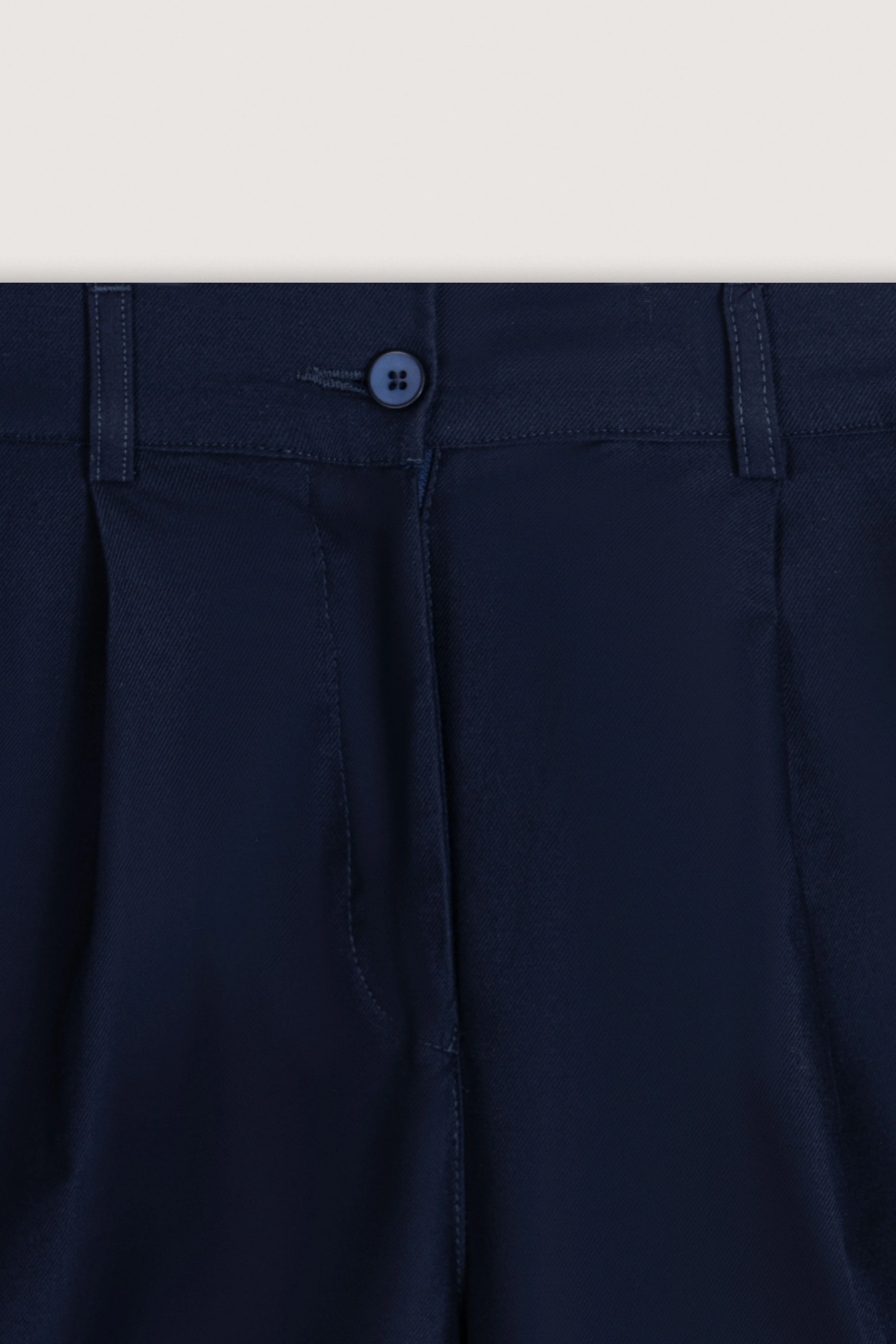 Navy Wide-Leg Casual Women's Pants - Image 2