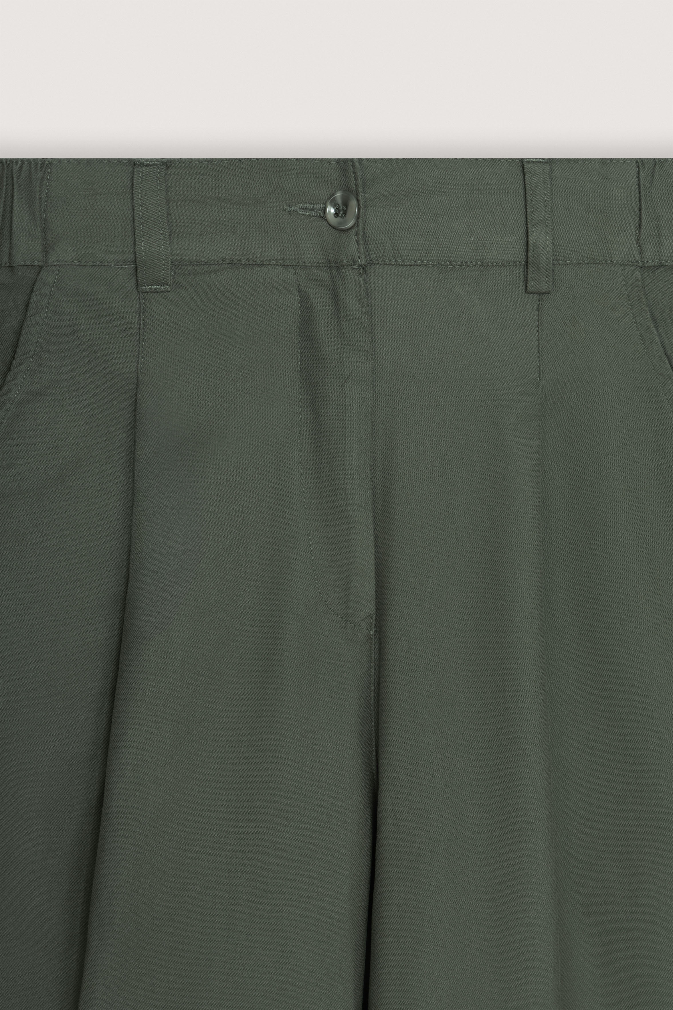 Dark Green Wide-Leg Casual Women's Pants - Image 2