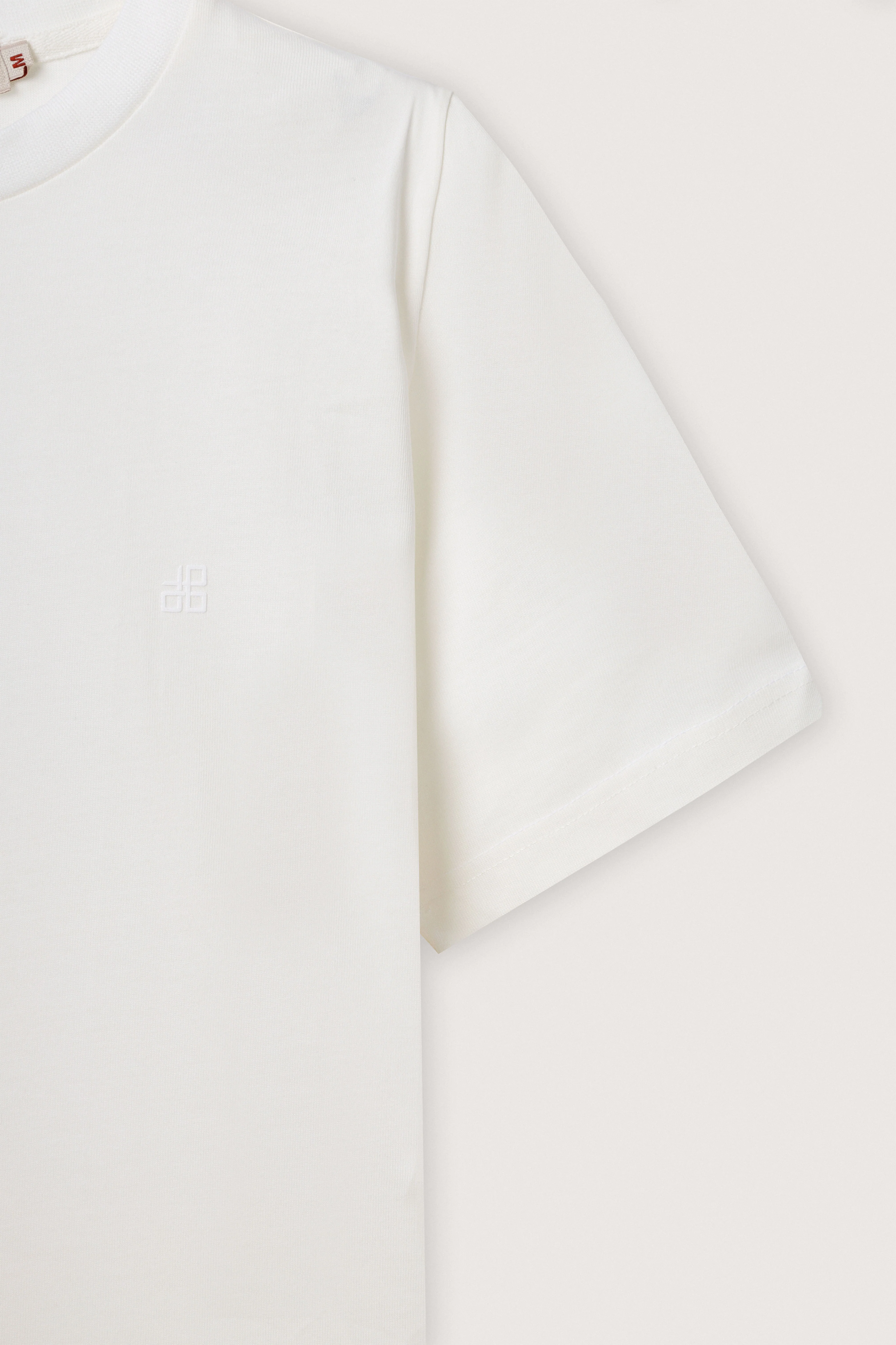 Off White Basic Round T-Shirt - Image 4