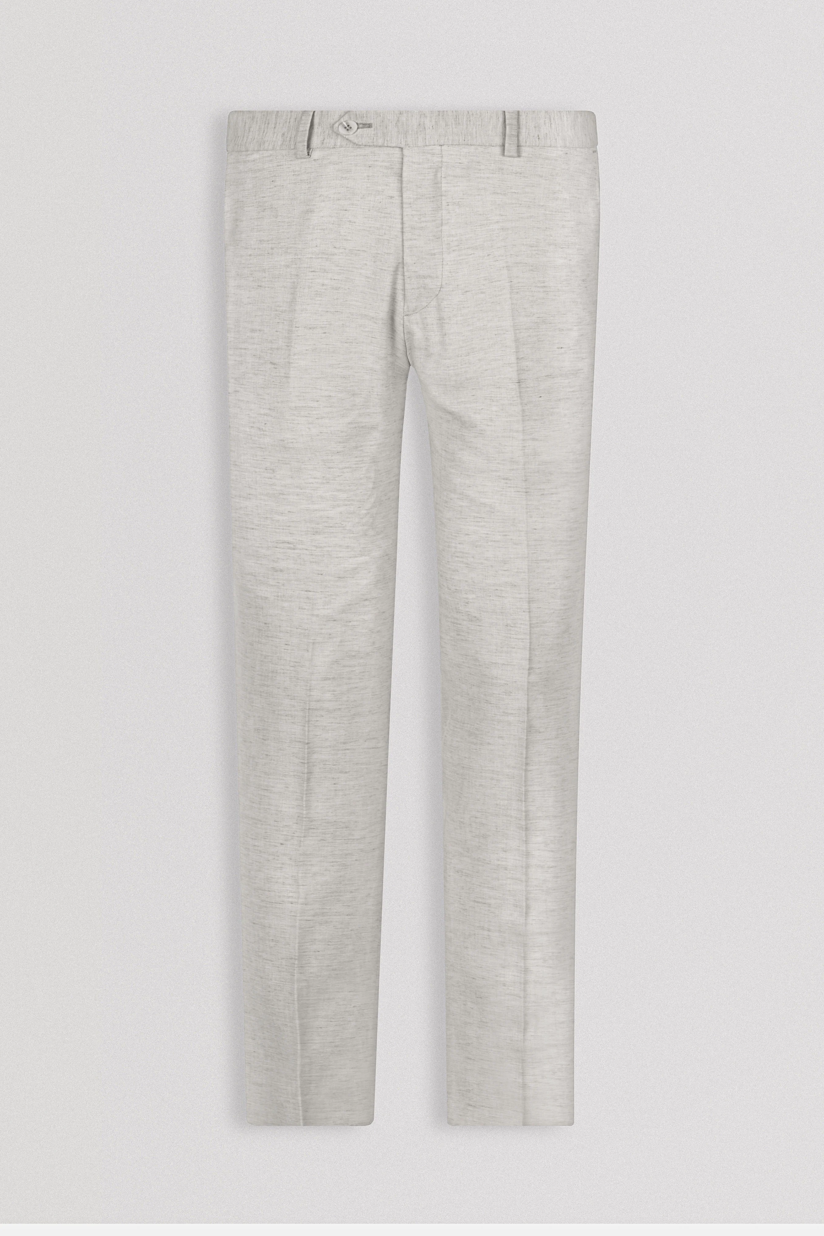 Off White Linen Blend Smart Casual pants