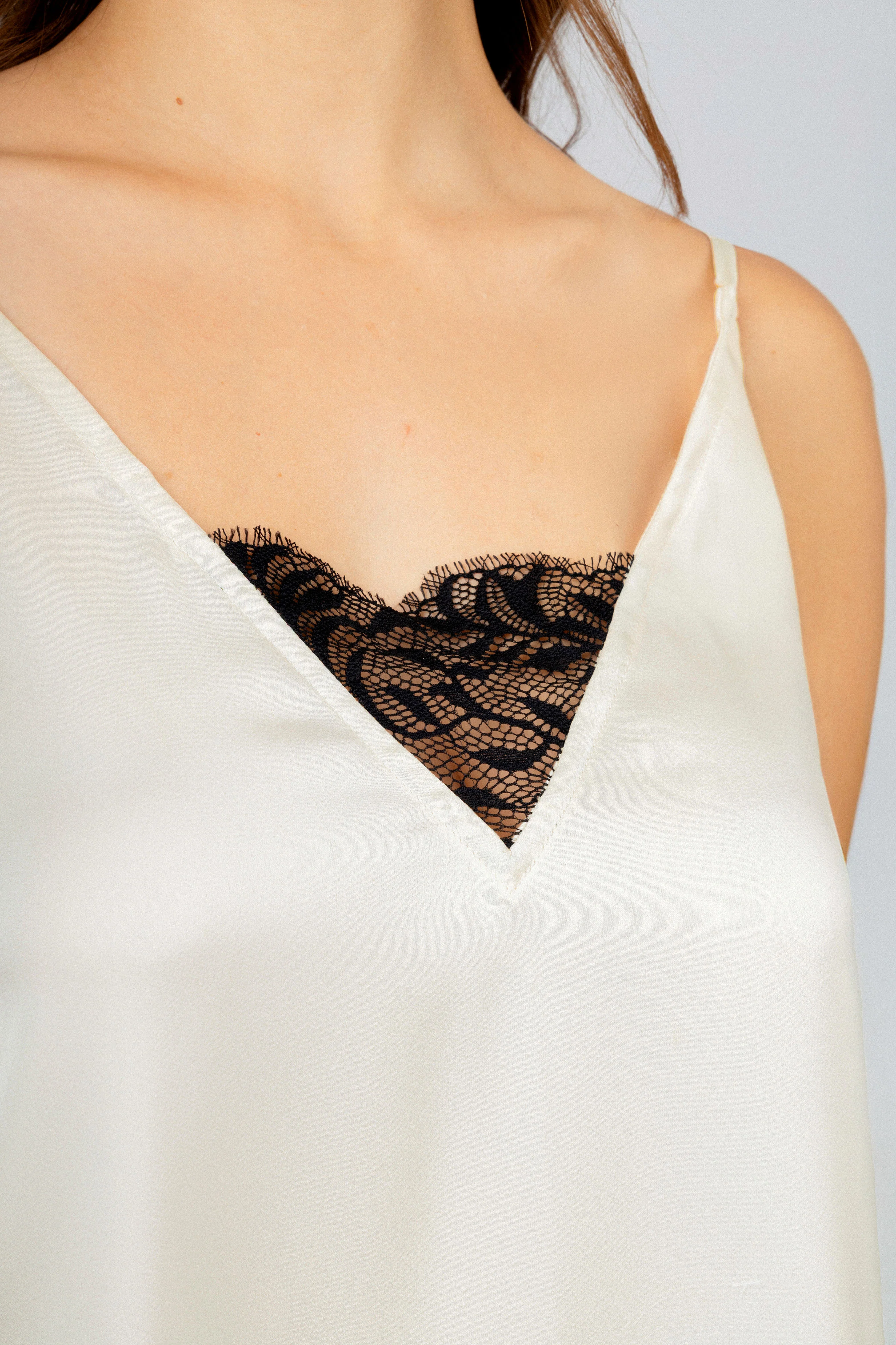 Off White Satin Top - Image 3
