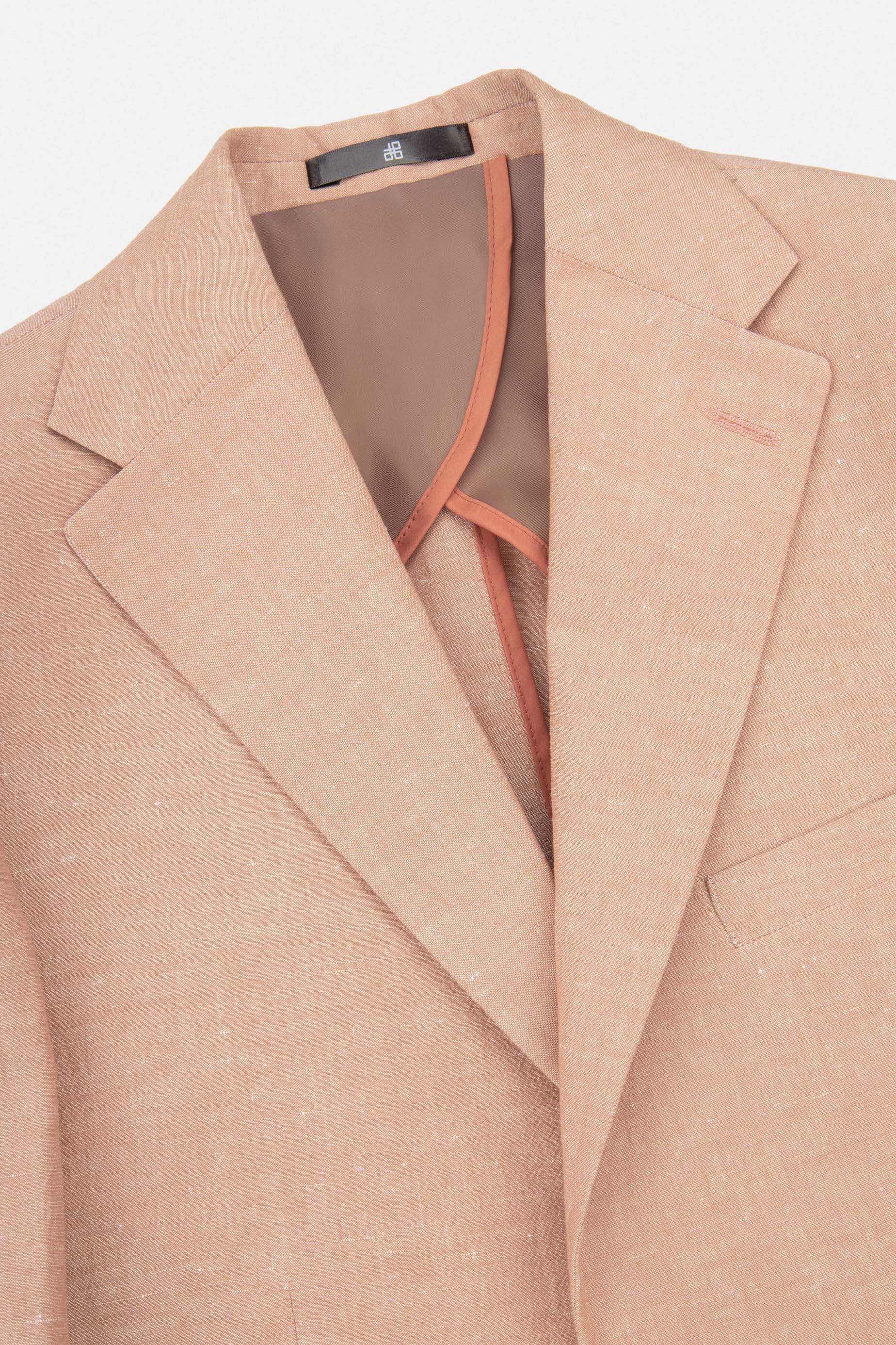 Orange Casual Linen Blazer - Image 2