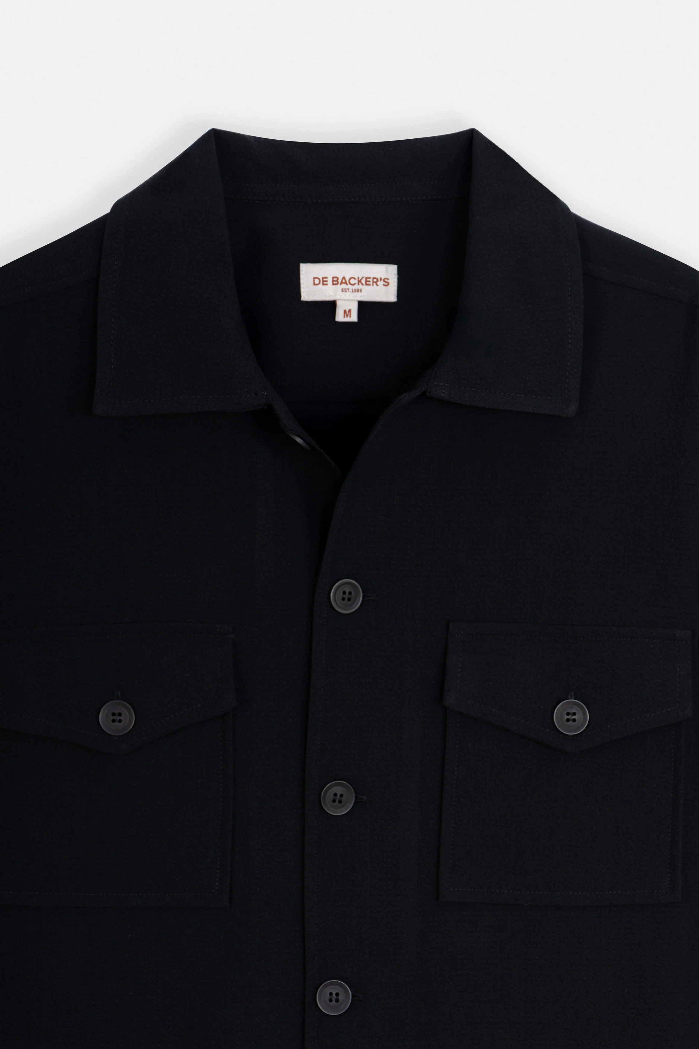 Patterned Black Button-Up Over-Shirt - Image 2