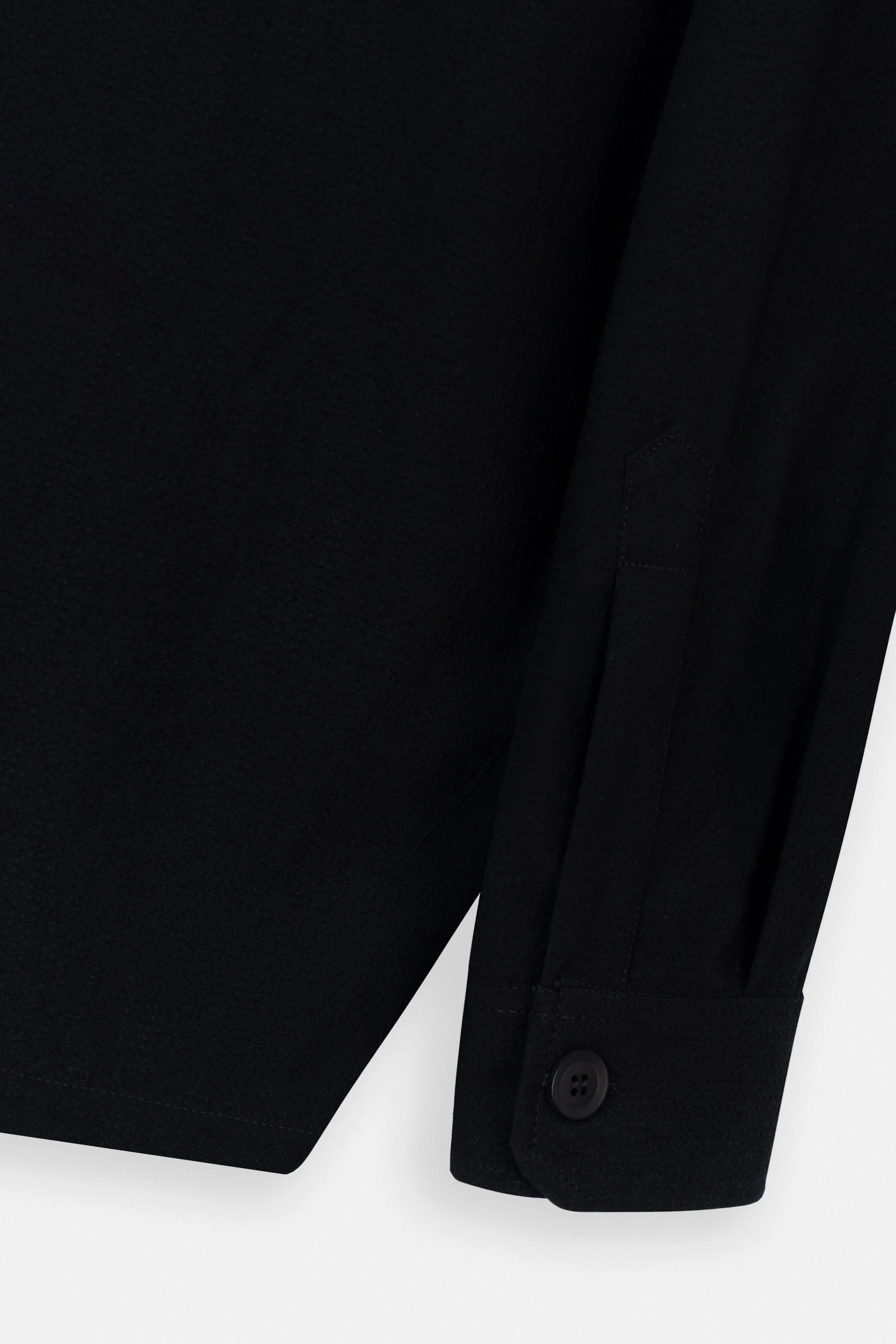 Patterned Black Button-Up Over-Shirt - Image 4