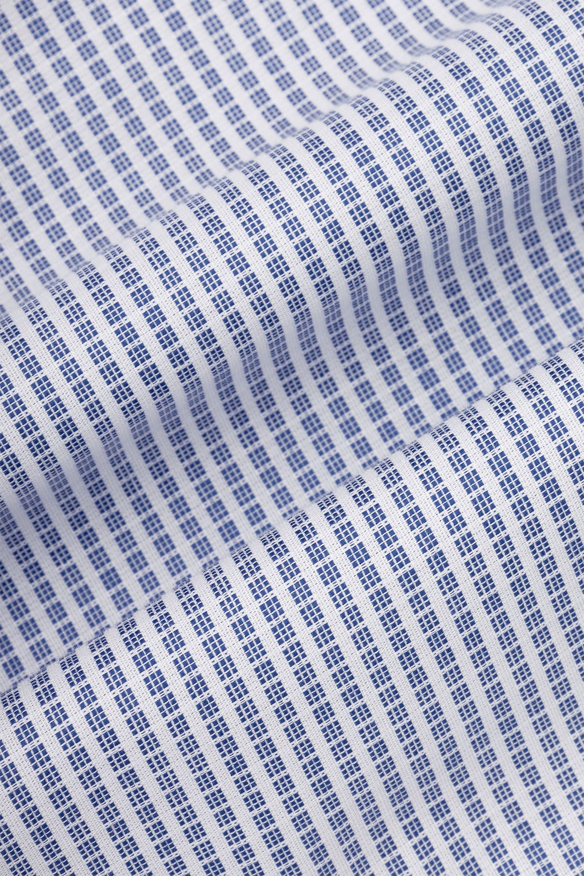 Patterned Blue Smart Casual Shirt - Image 4