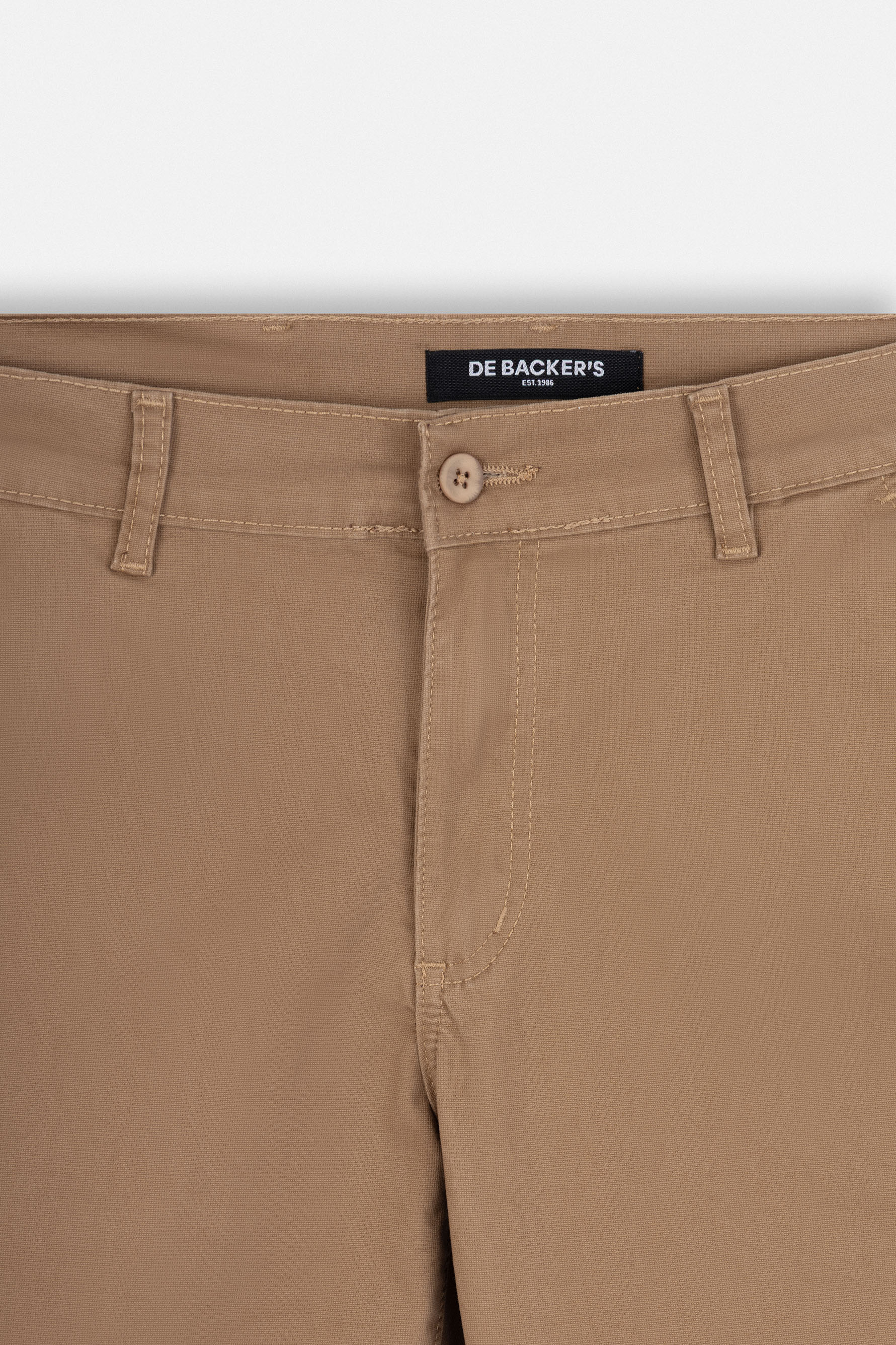 Patterned Coffee Gabardine Short - Image 2