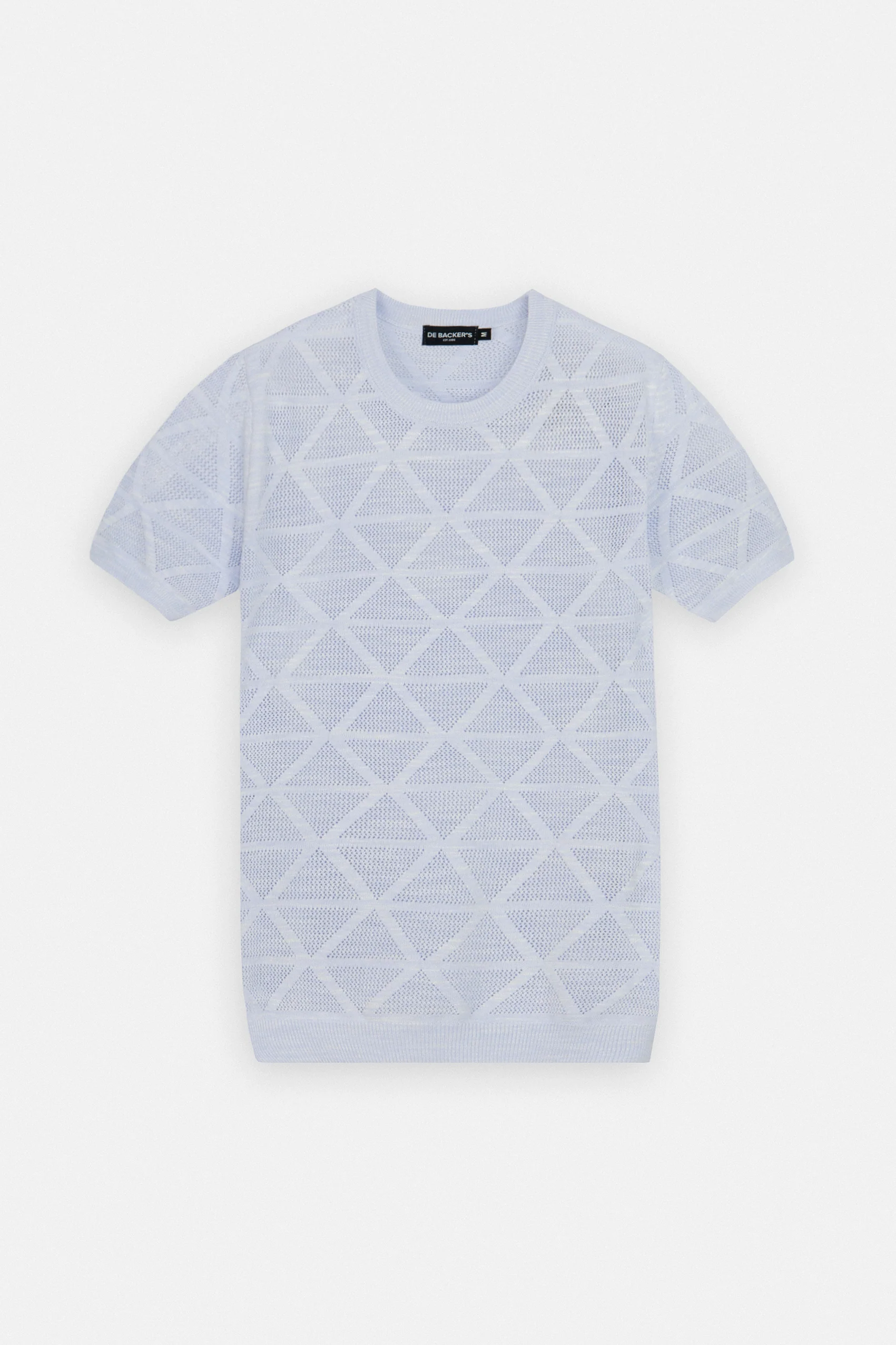 Patterned Light Mauve Knitted Polo T-Shirt