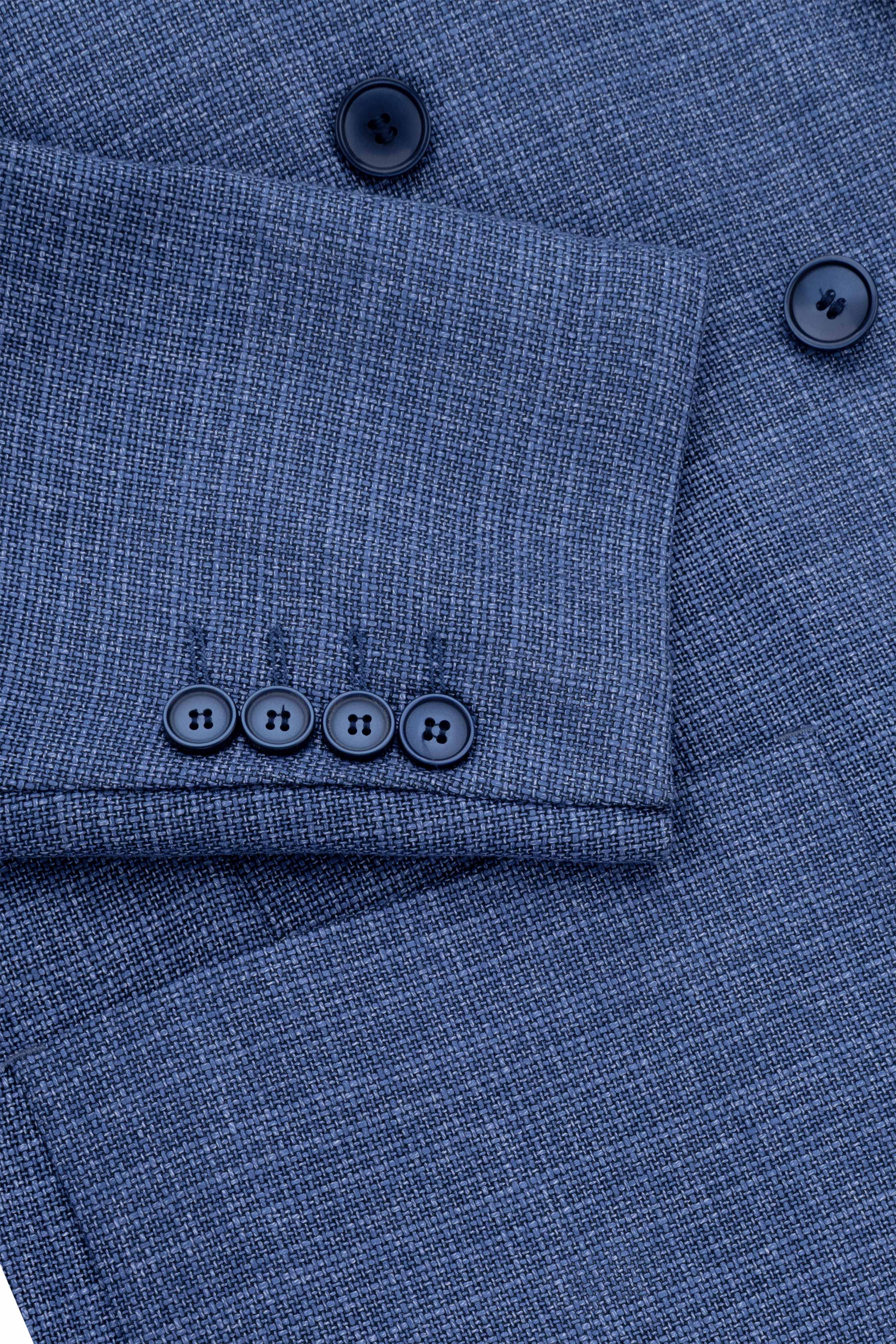 Patterned Navy Casual Blazer - Image 3