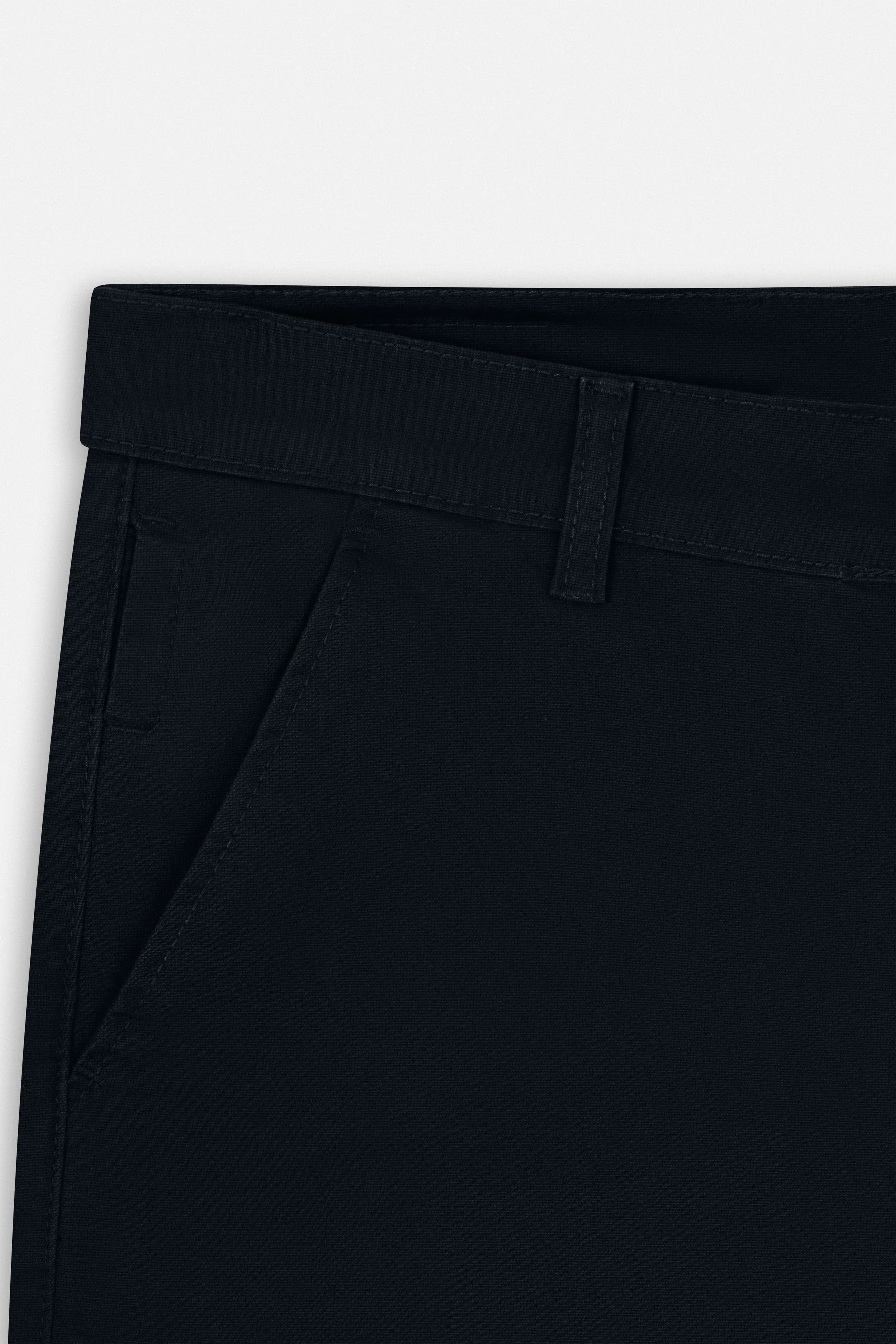 Patterned Navy Gabardine Short - Image 3