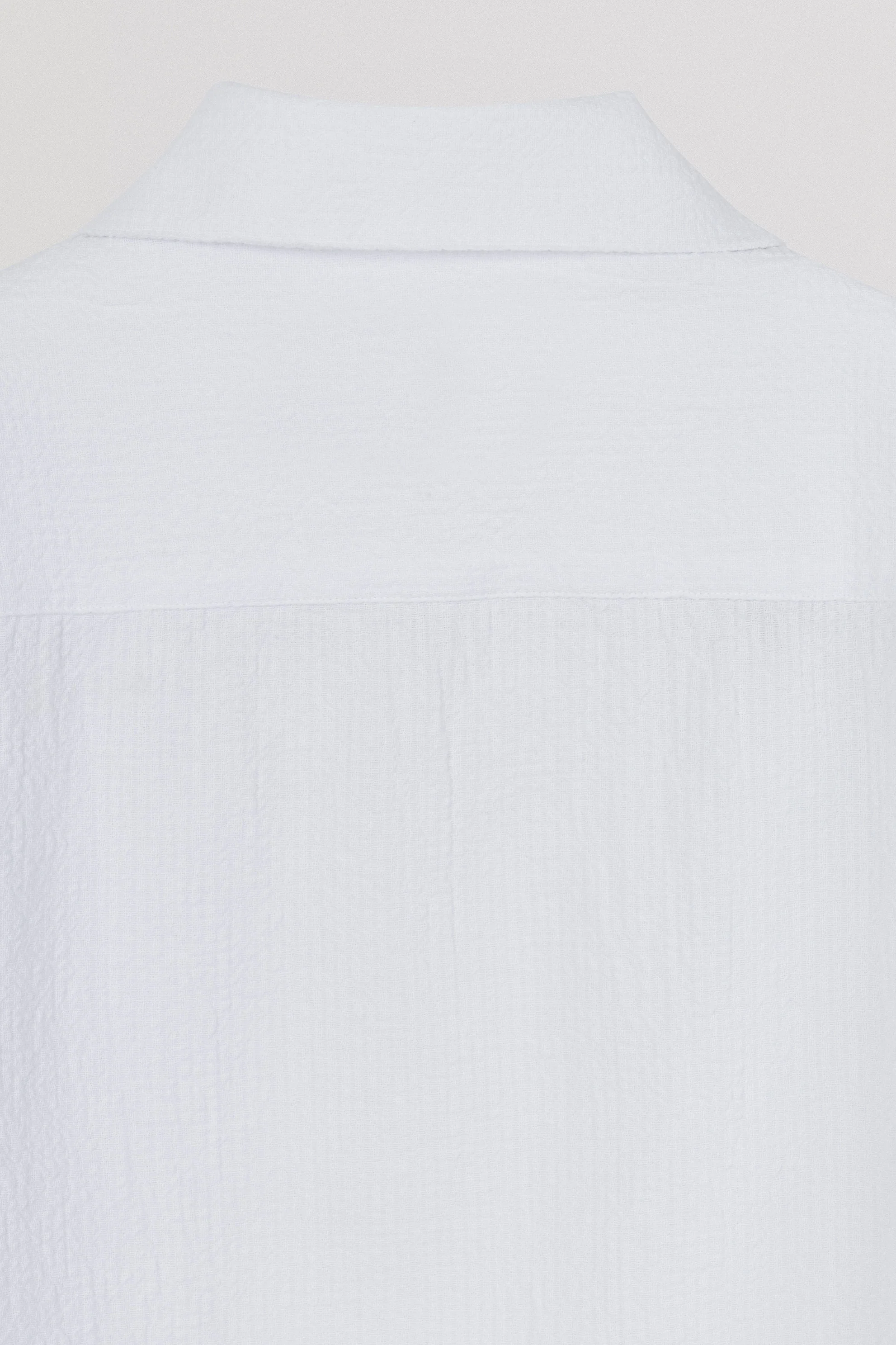 Patterned White Short Sleeves Shirt - Image 7