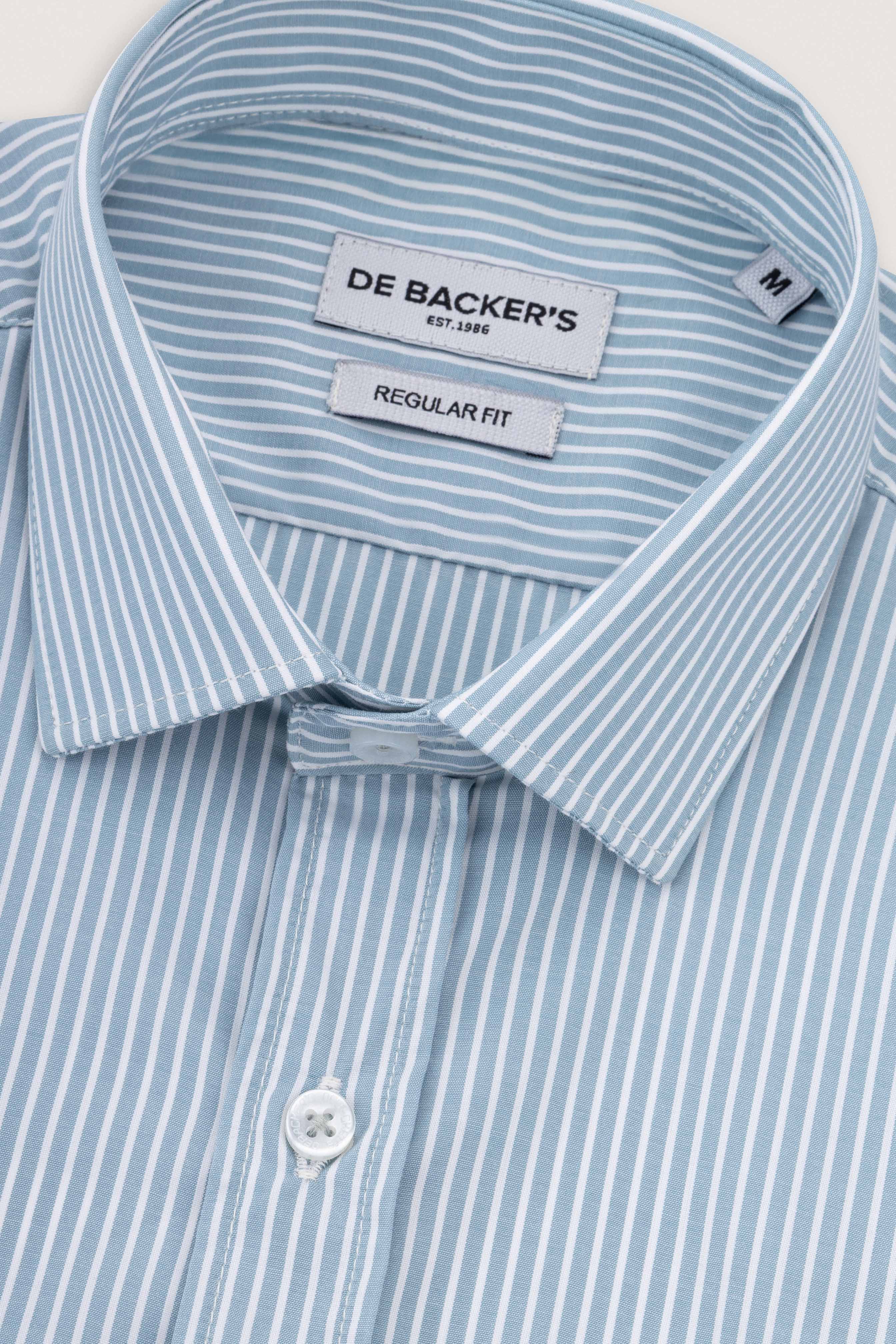 petroleum Striped Smart Casual Shirt - Image 2