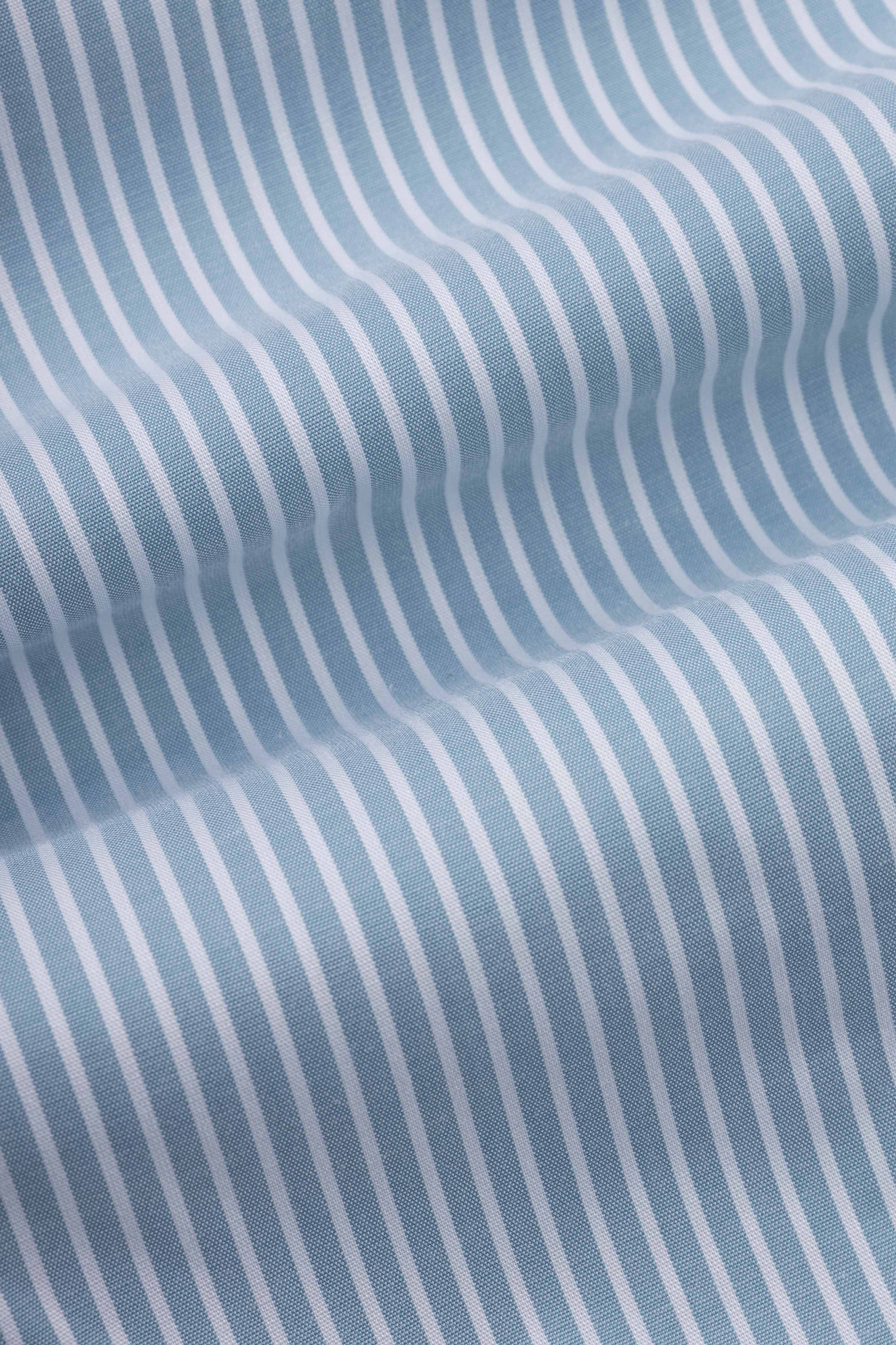 petroleum Striped Smart Casual Shirt - Image 4