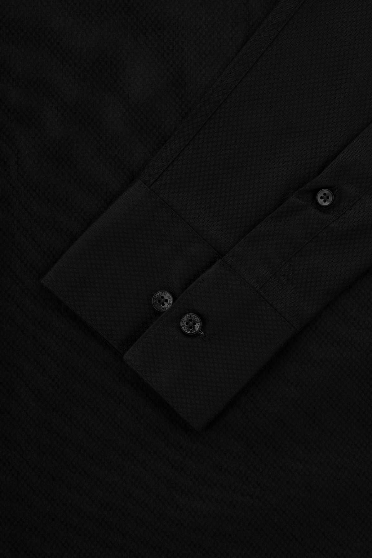 Pique Black Classic Shirt - Image 3