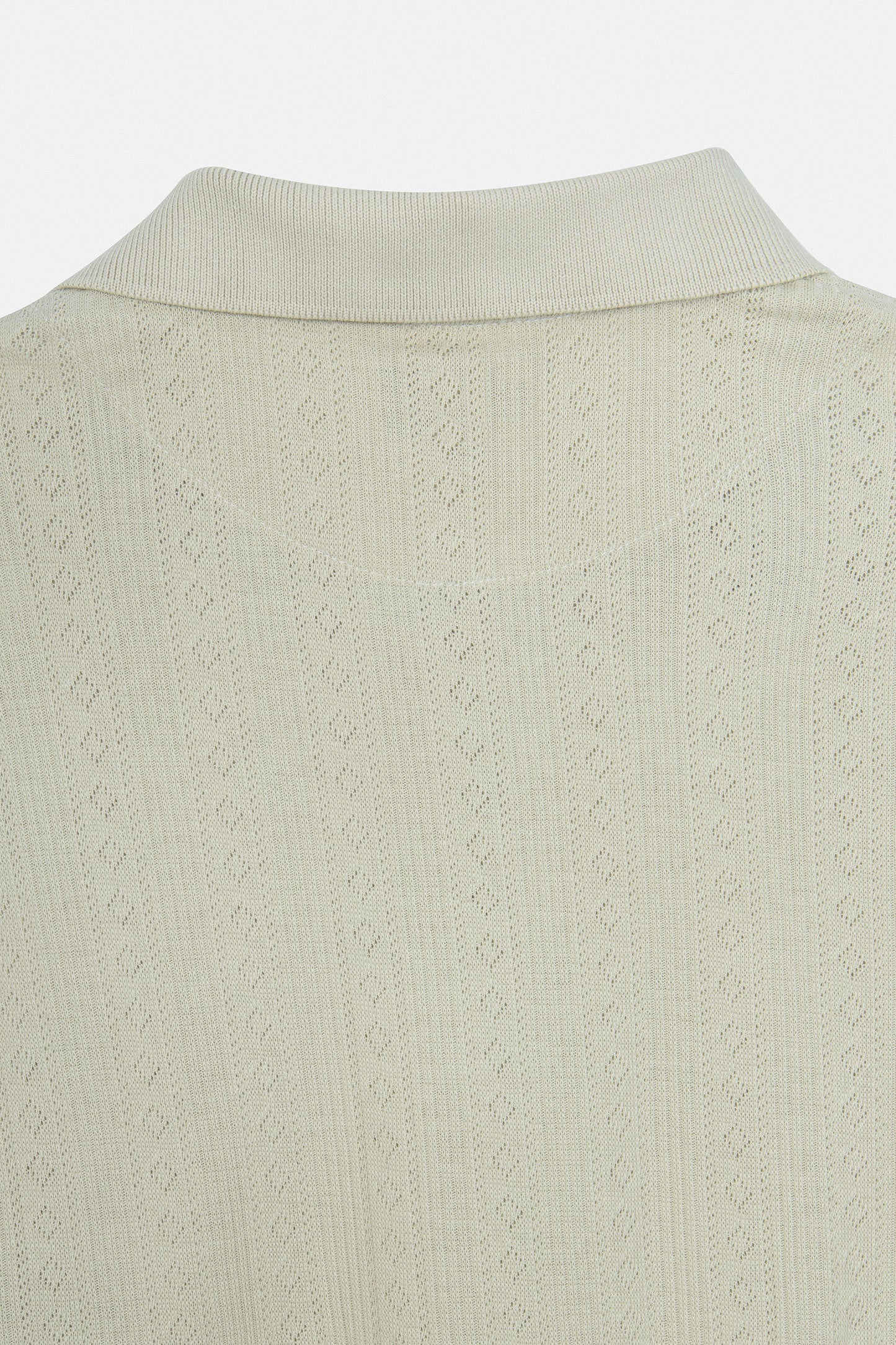 Pique Jacquard  Beige Cotton Polo - Image 4