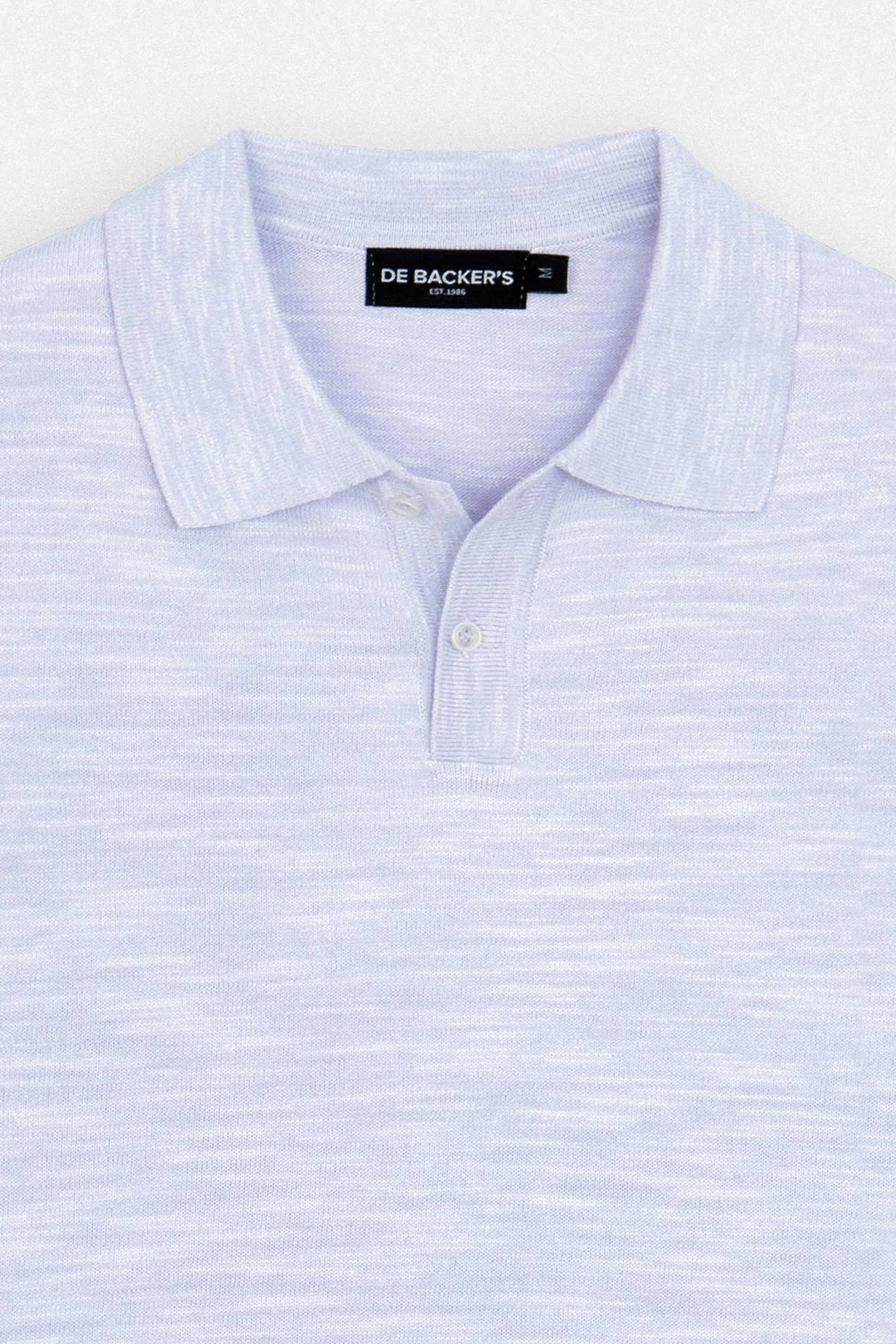 Knitted Pique Light Mauve Polo T-Shirt - Image 5