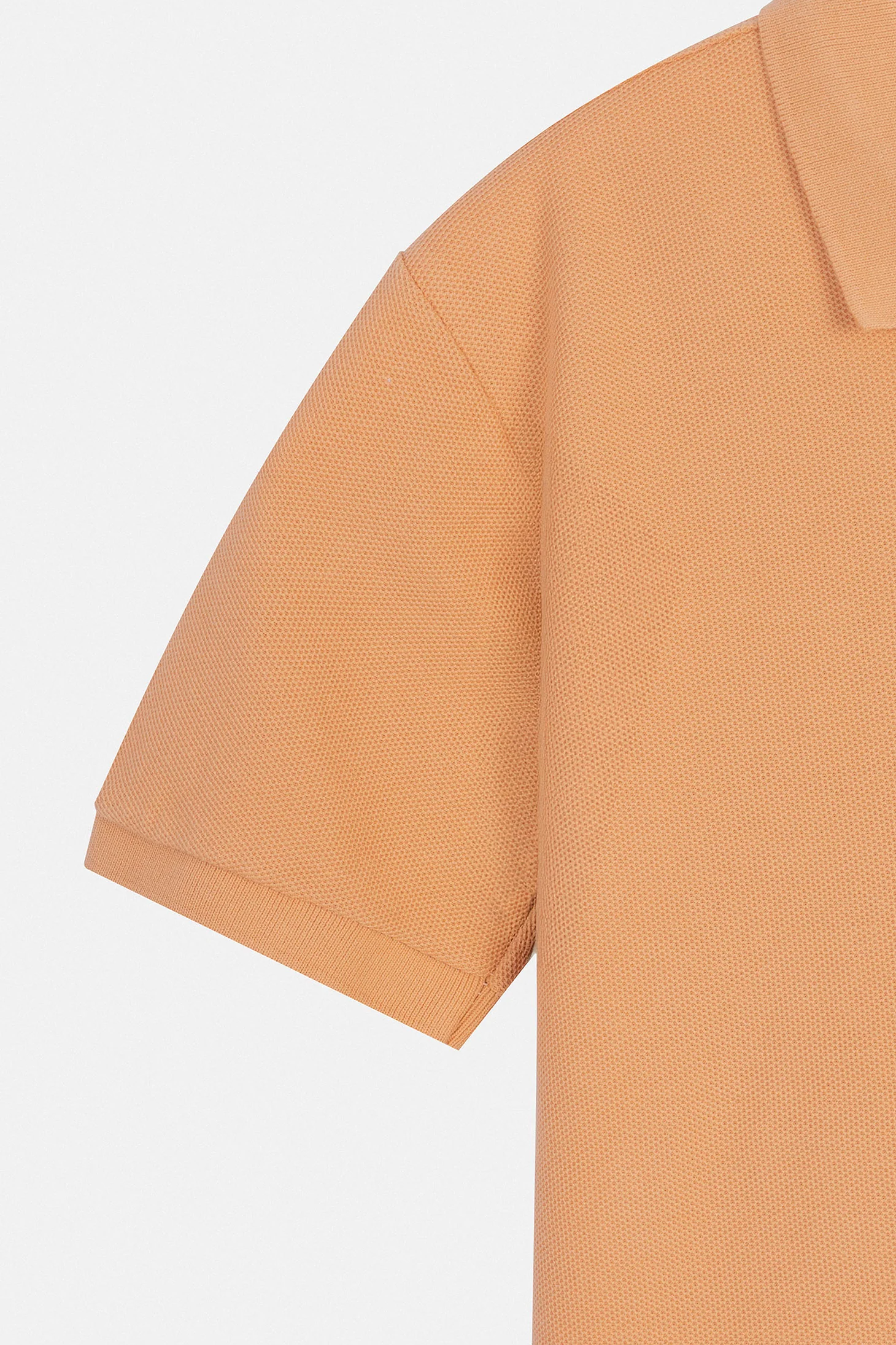 Pique Orange Cotton Polo - Image 3