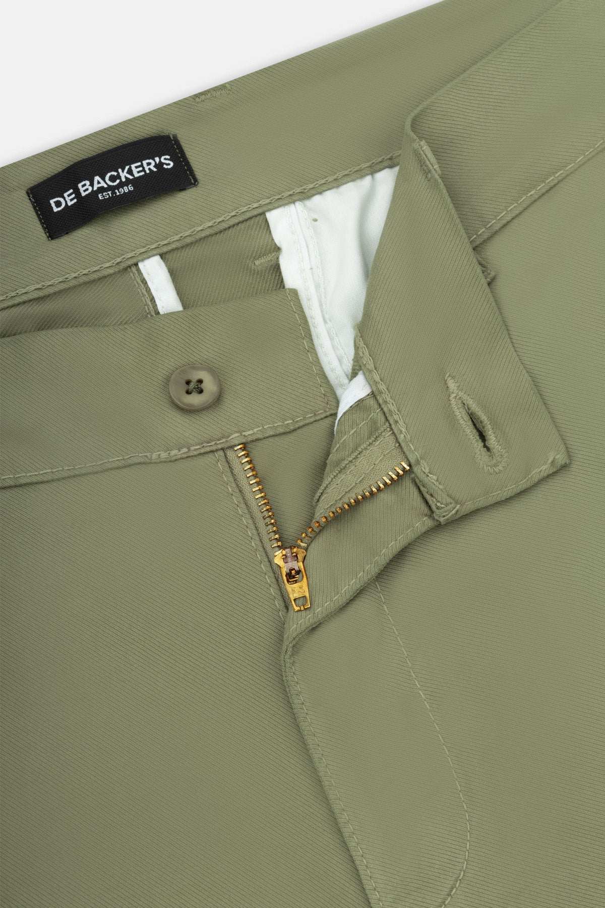 Pique Reseda Green  Chino Gabardine Pant - Image 2