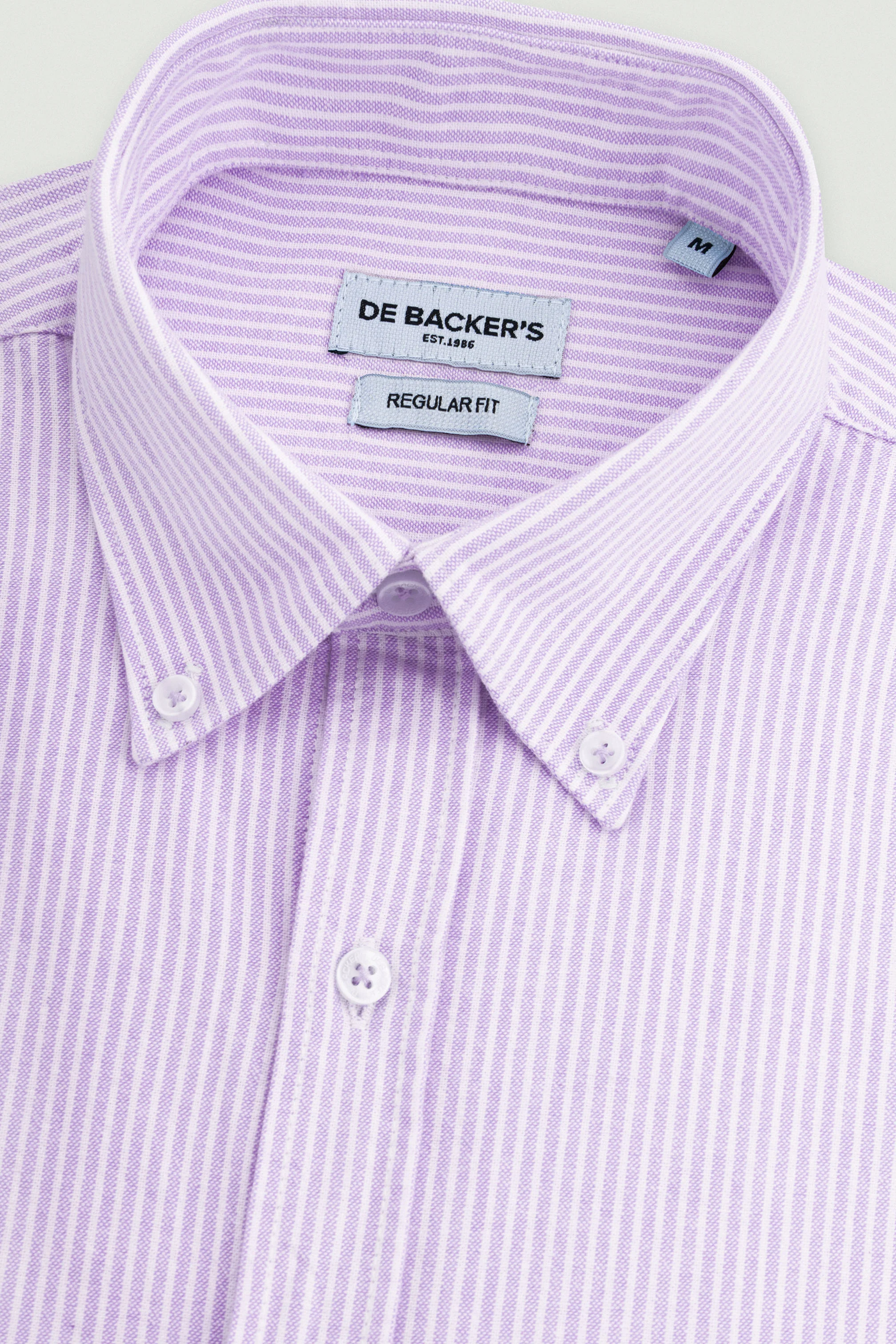 purple Striped Smart Casual Shirt - Image 2