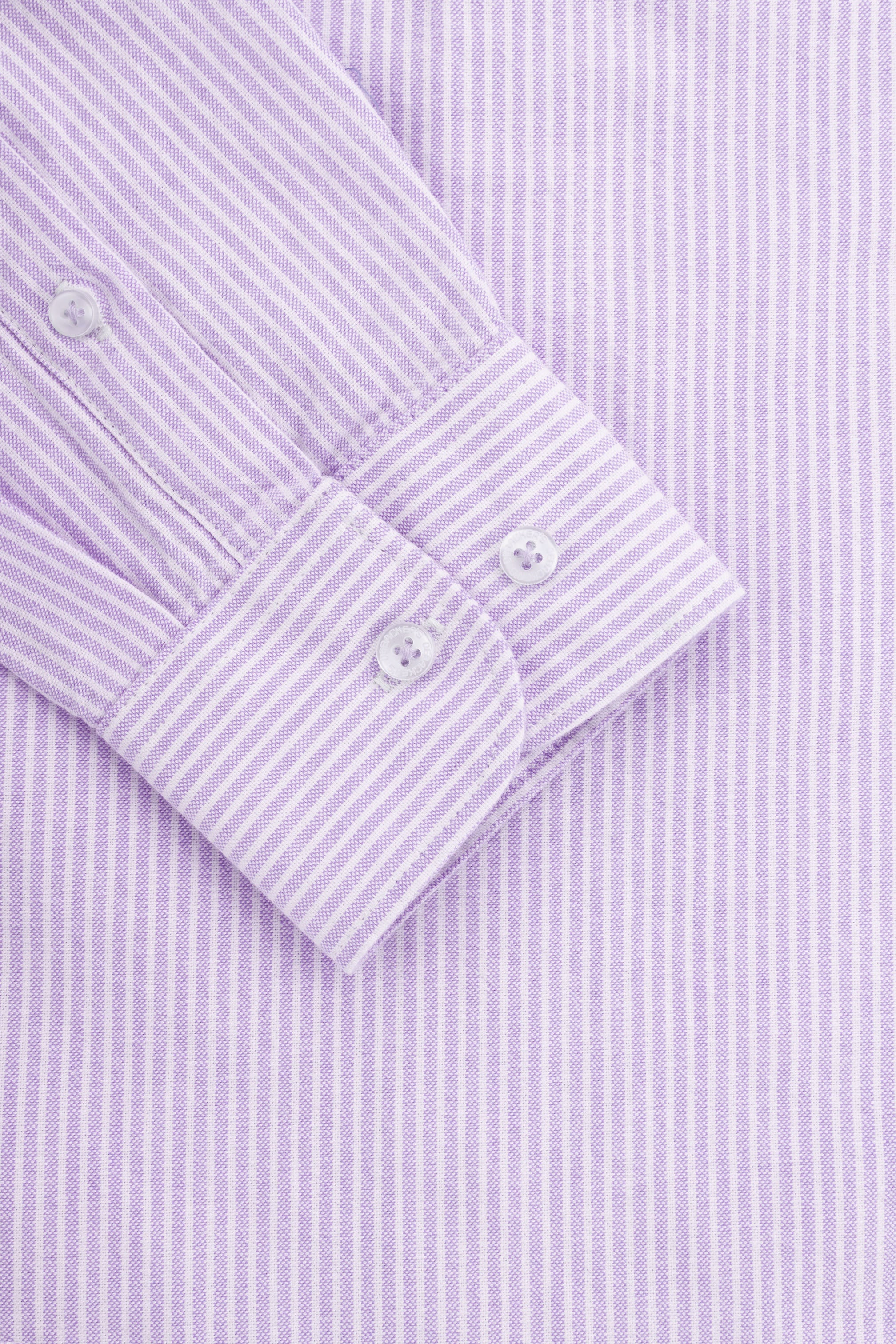 purple Striped Smart Casual Shirt - Image 3