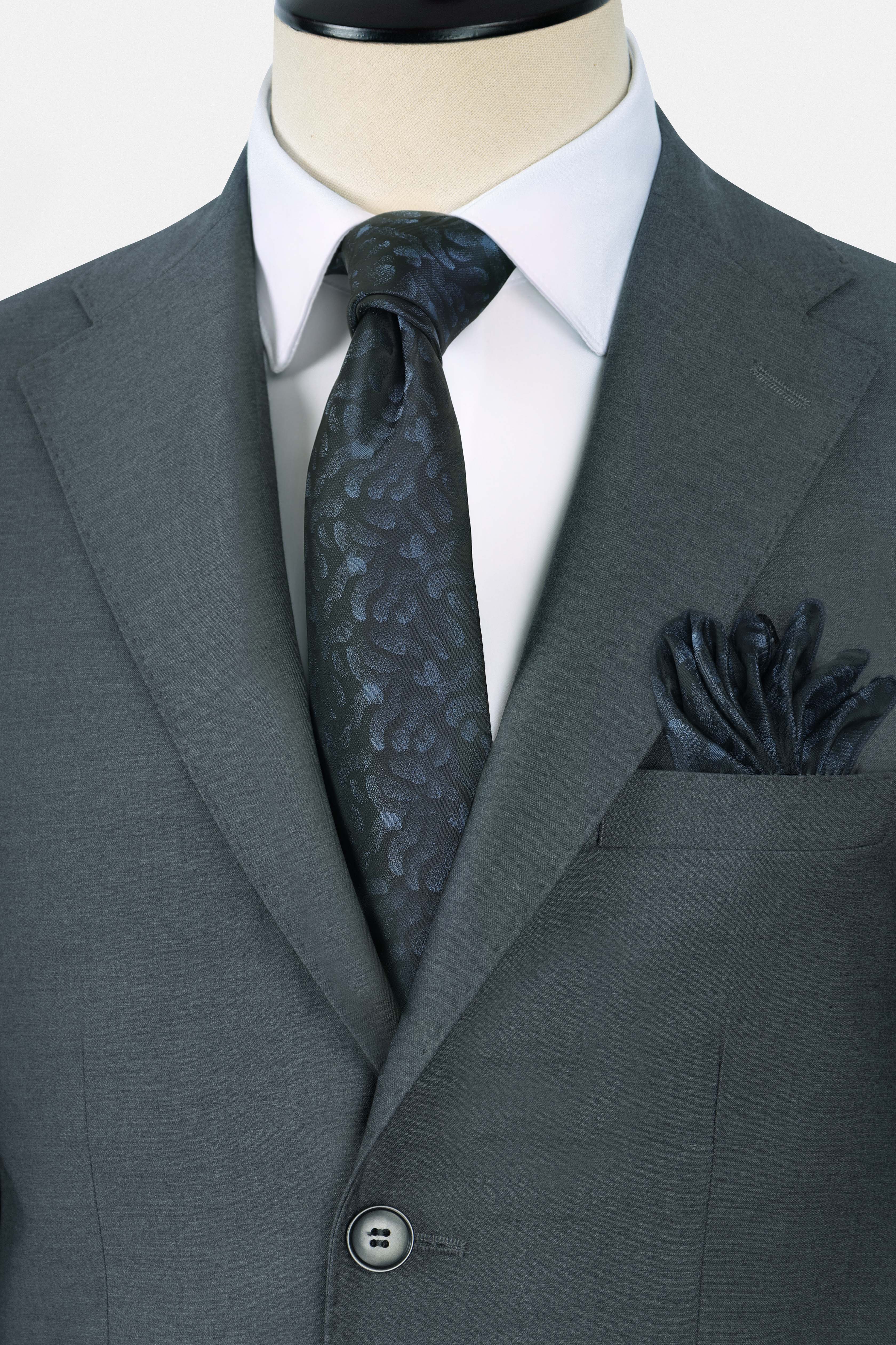 Solid Bamboo Light Gray Suit - Image 2