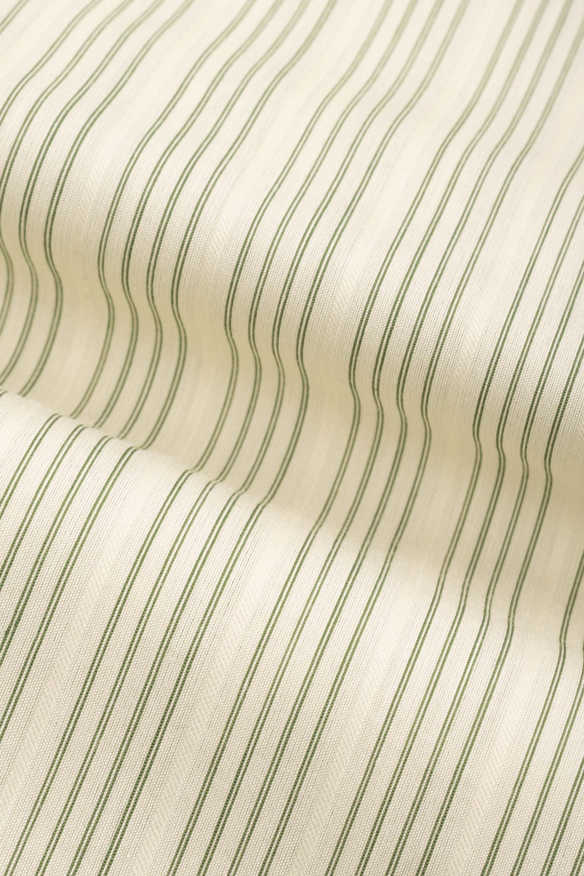 Striped Beige & Pistachio Smart Casual Shirt - Image 4