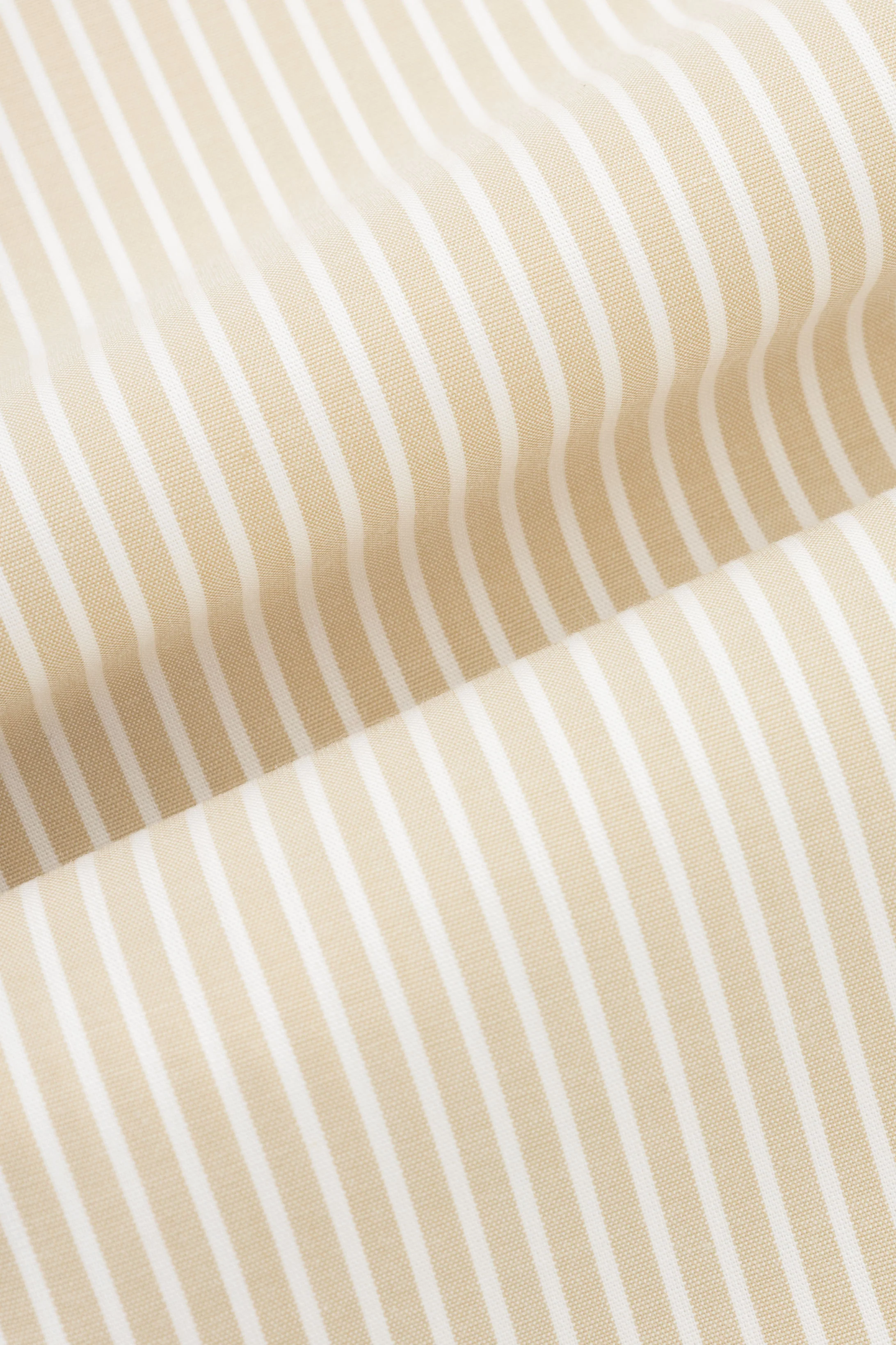Striped Beige Bamboo Short Sleeves Shirt - Image 5