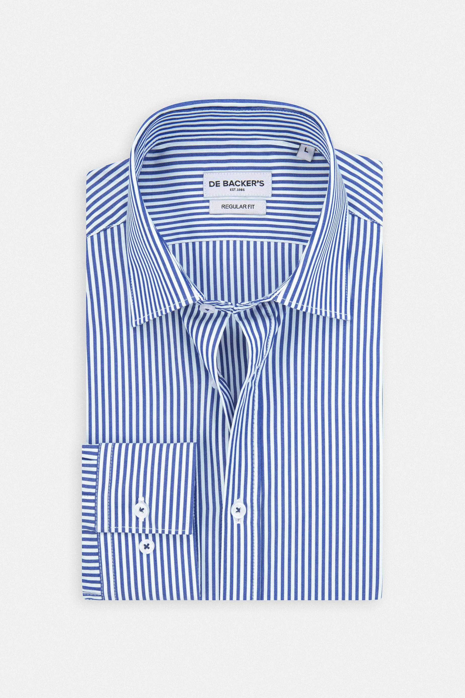 Striped Blue Smart Casual Shirt