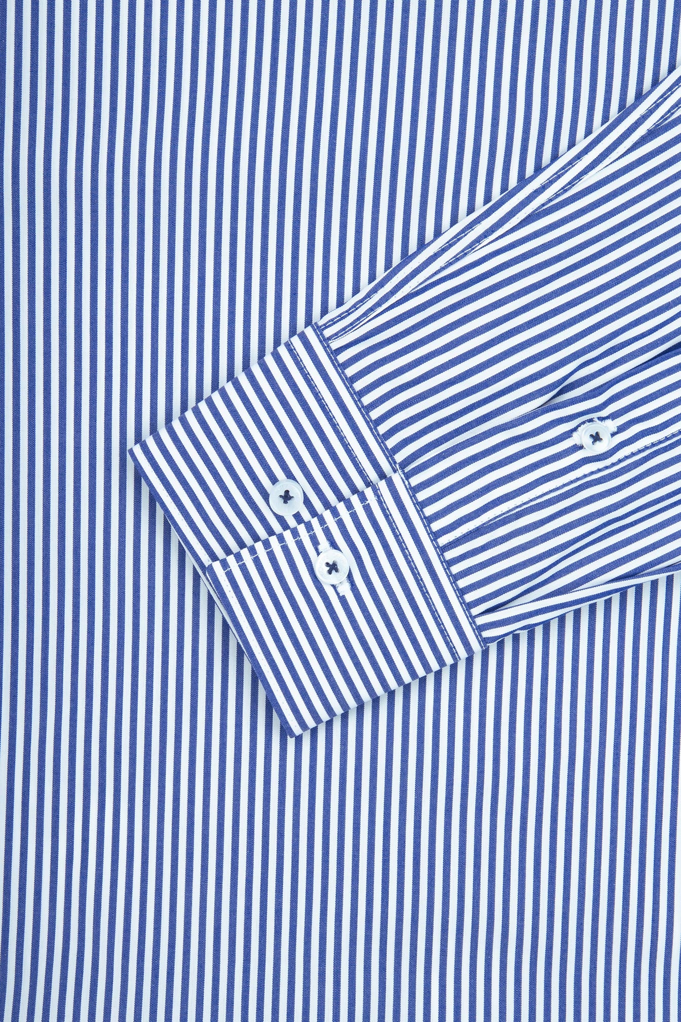 Striped Blue Smart Casual Shirt - Image 3