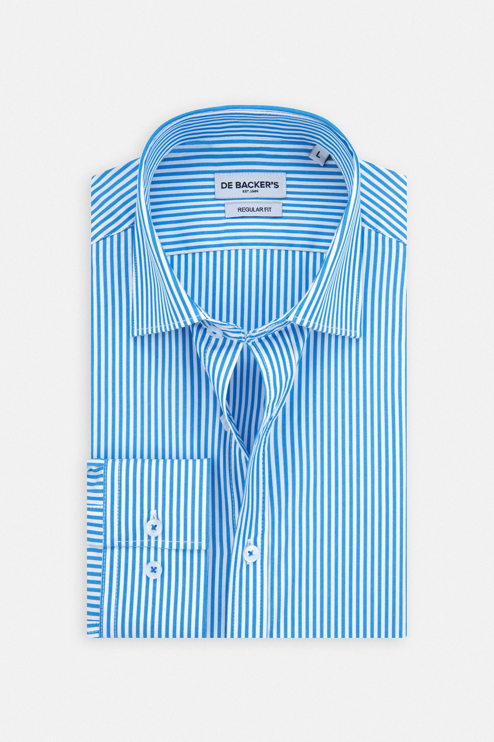 Striped Celestial Blue Smart Casual Shirt