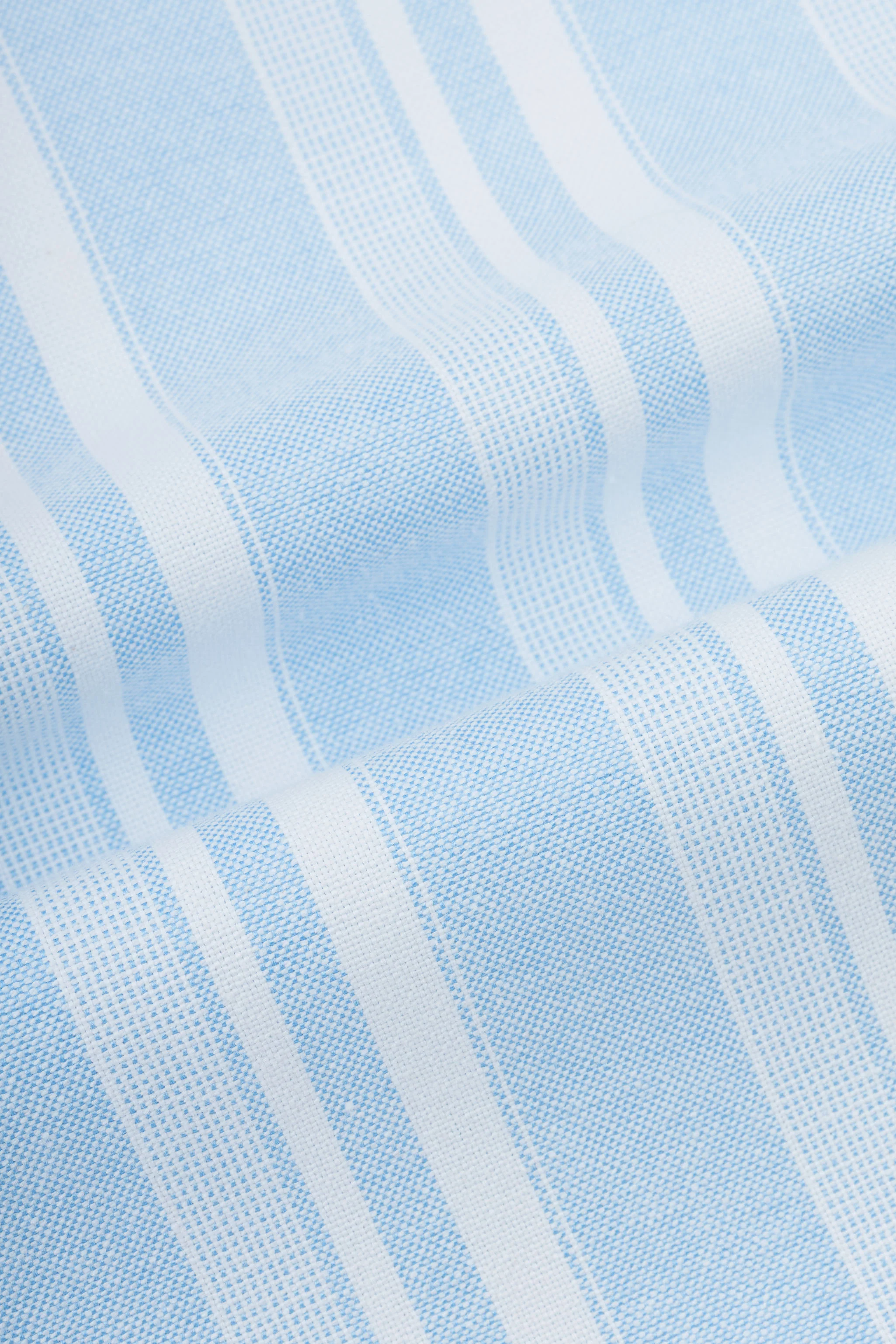 Striped Light Blue Smart Casual Shirt - Image 4
