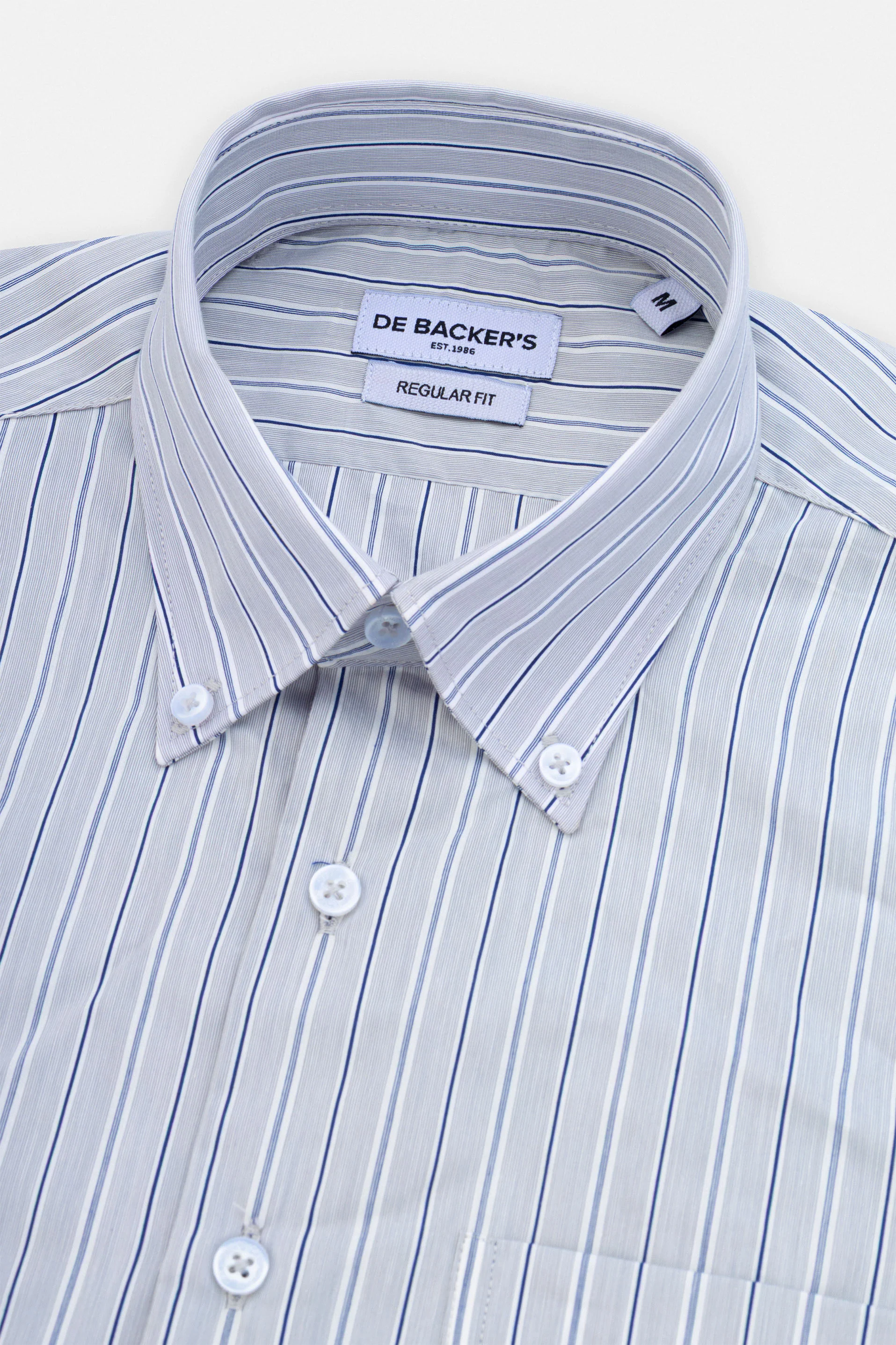 Striped Navy Short Sleeves Shirt - Image 2