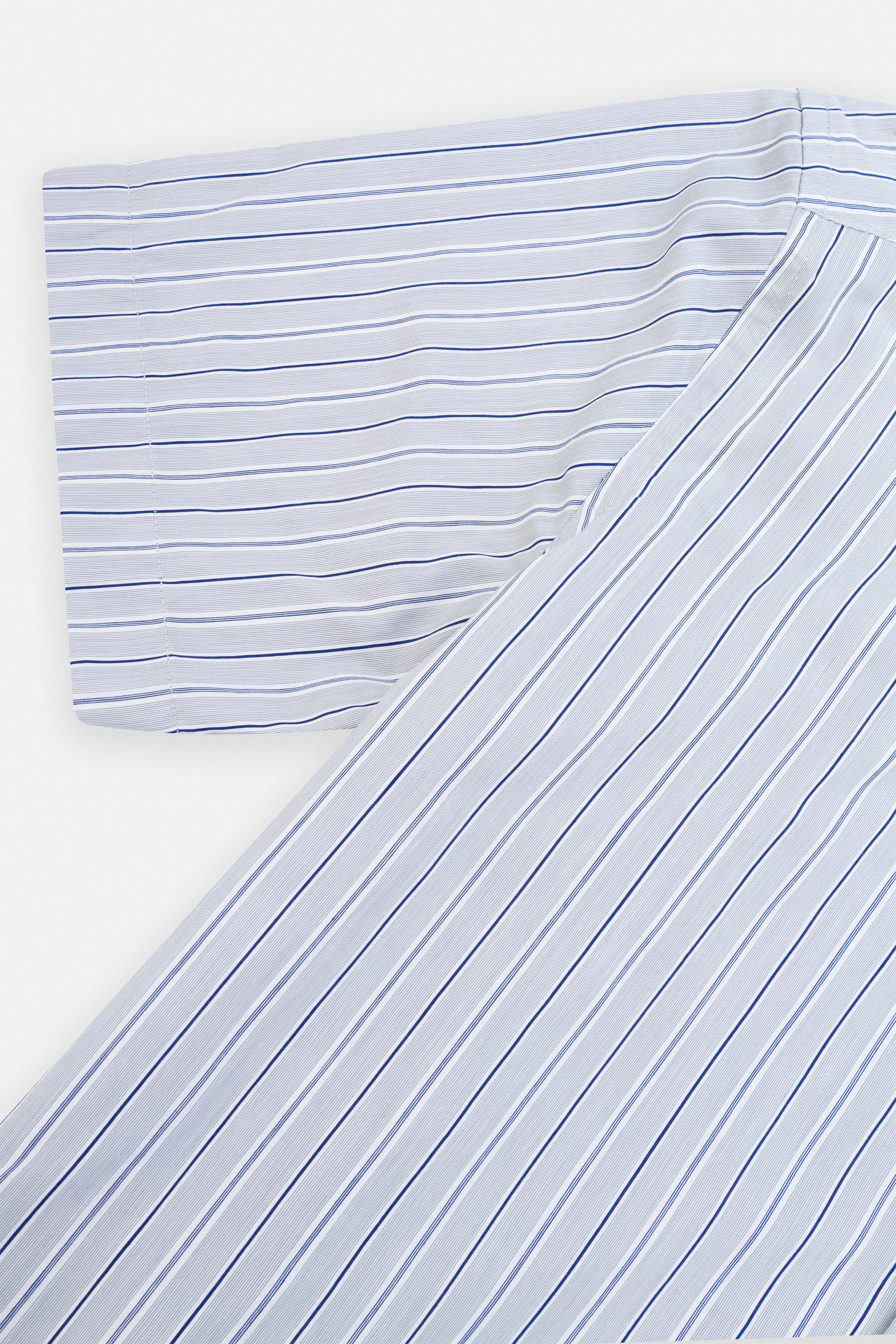 Striped Navy Short Sleeves Shirt - Image 4