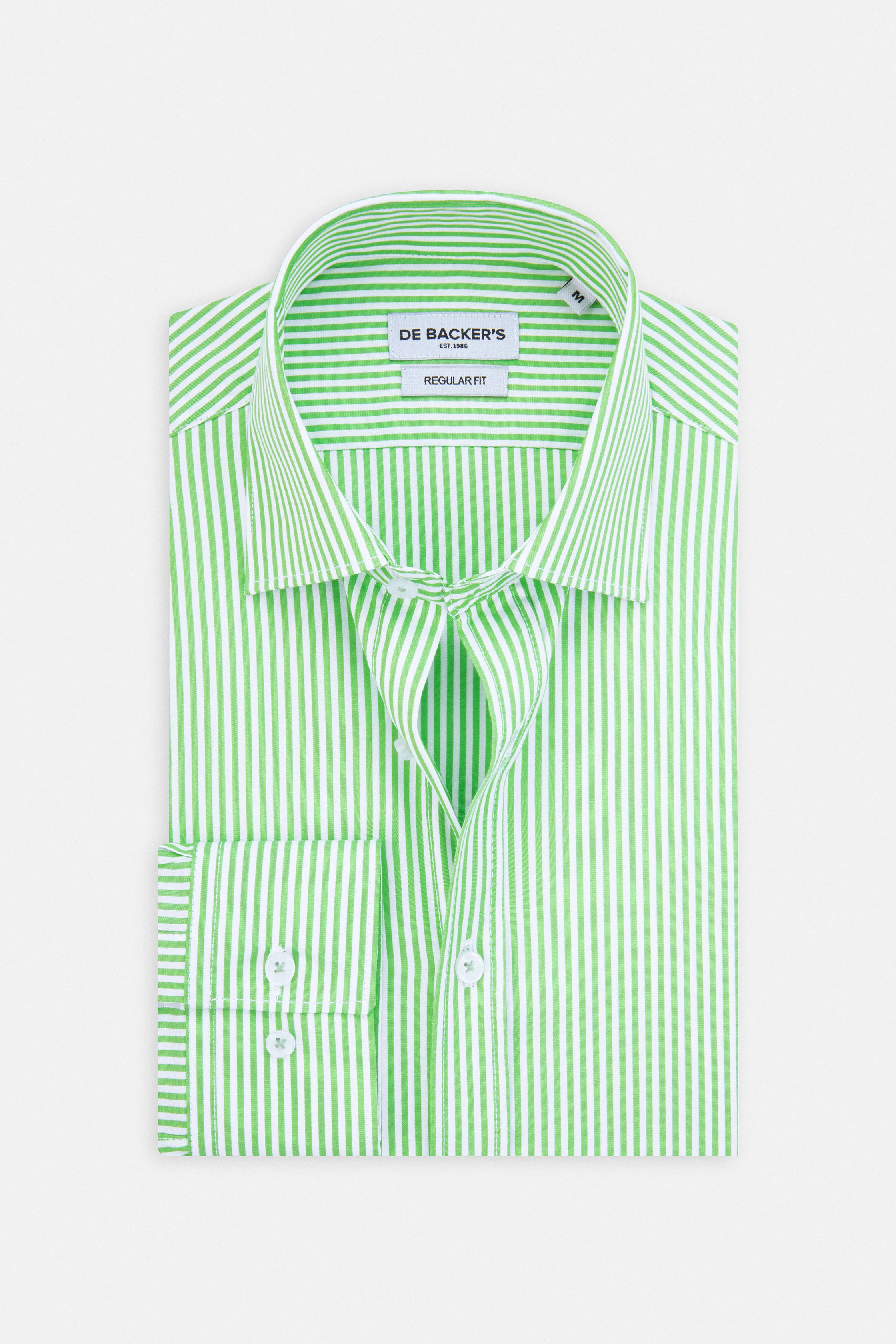 Striped Light Green Smart Casual Shirt - Image 4
