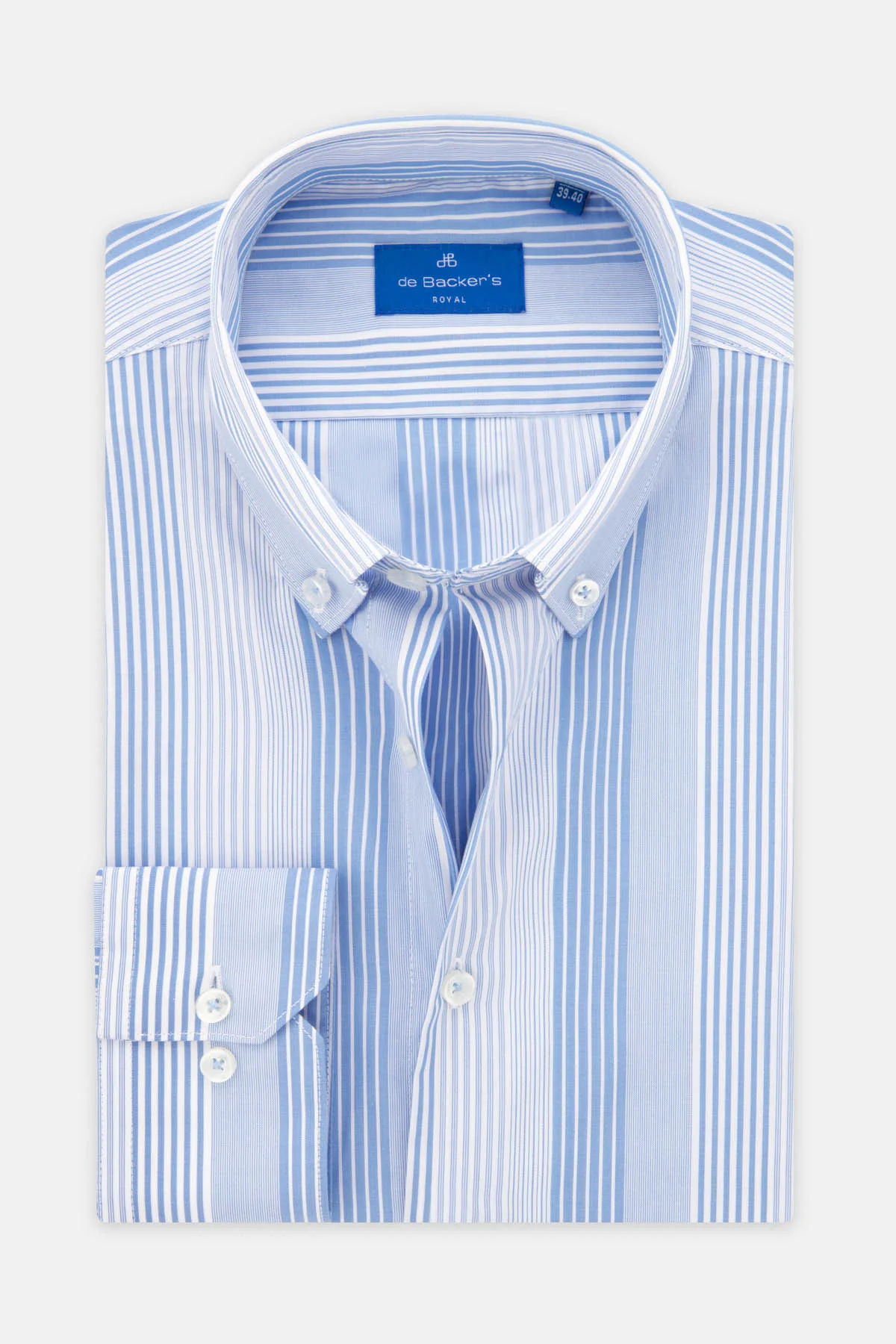 Striped Light Blue smart Casual Shirt