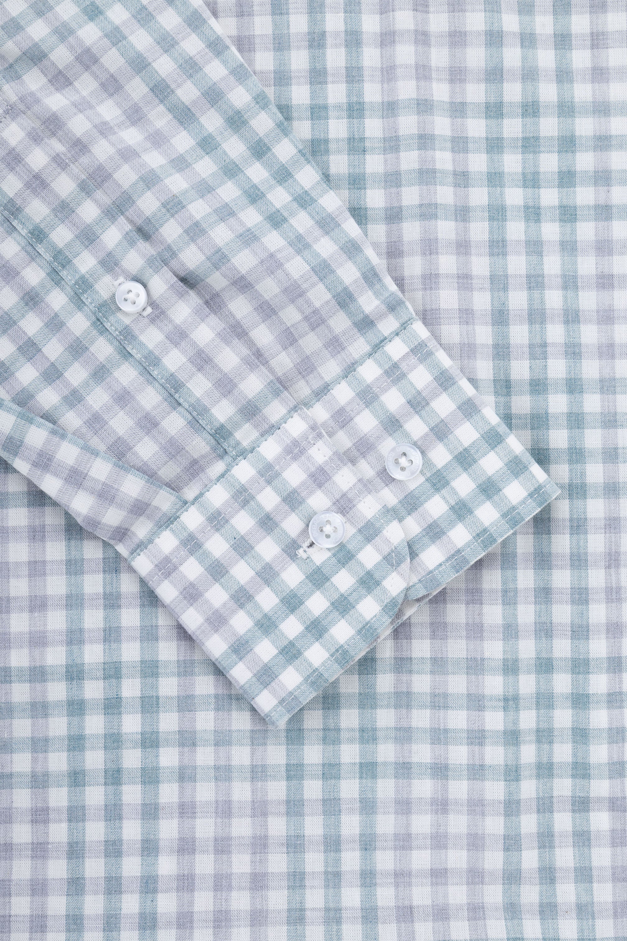 Summer Green Checked Casual Shirt - Image 4