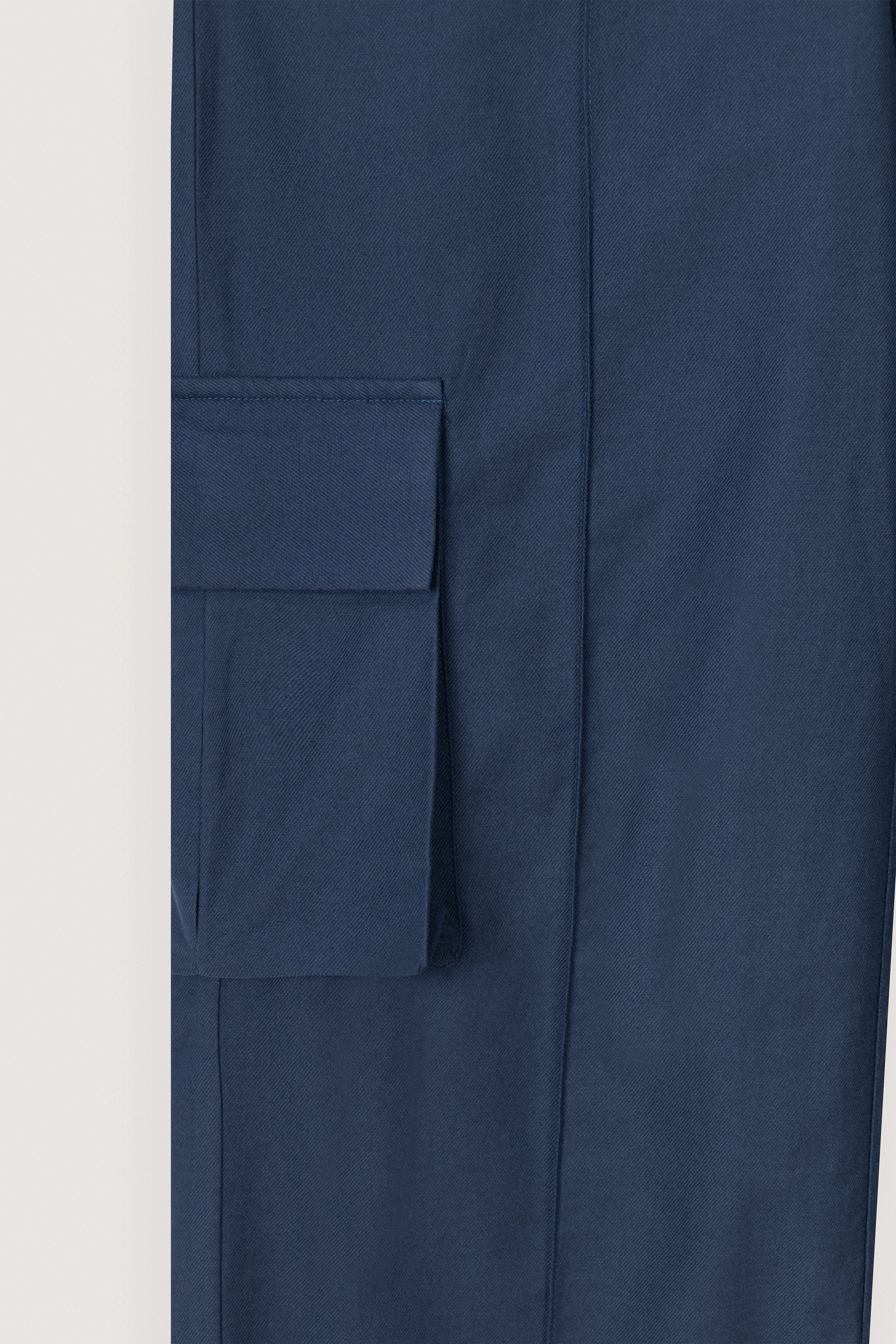 Teal Blue Gabardine Cargo pants - Image 8