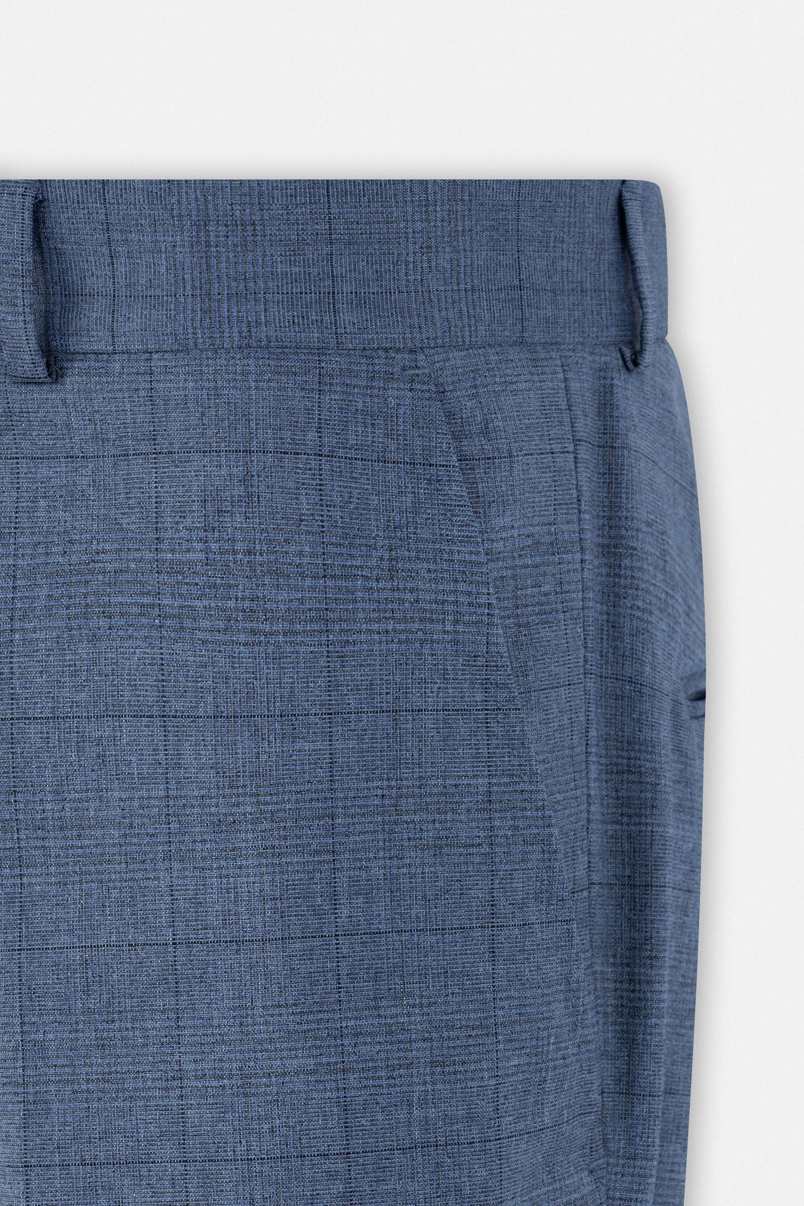 Teal Blue Smart Casual Pants - Image 4