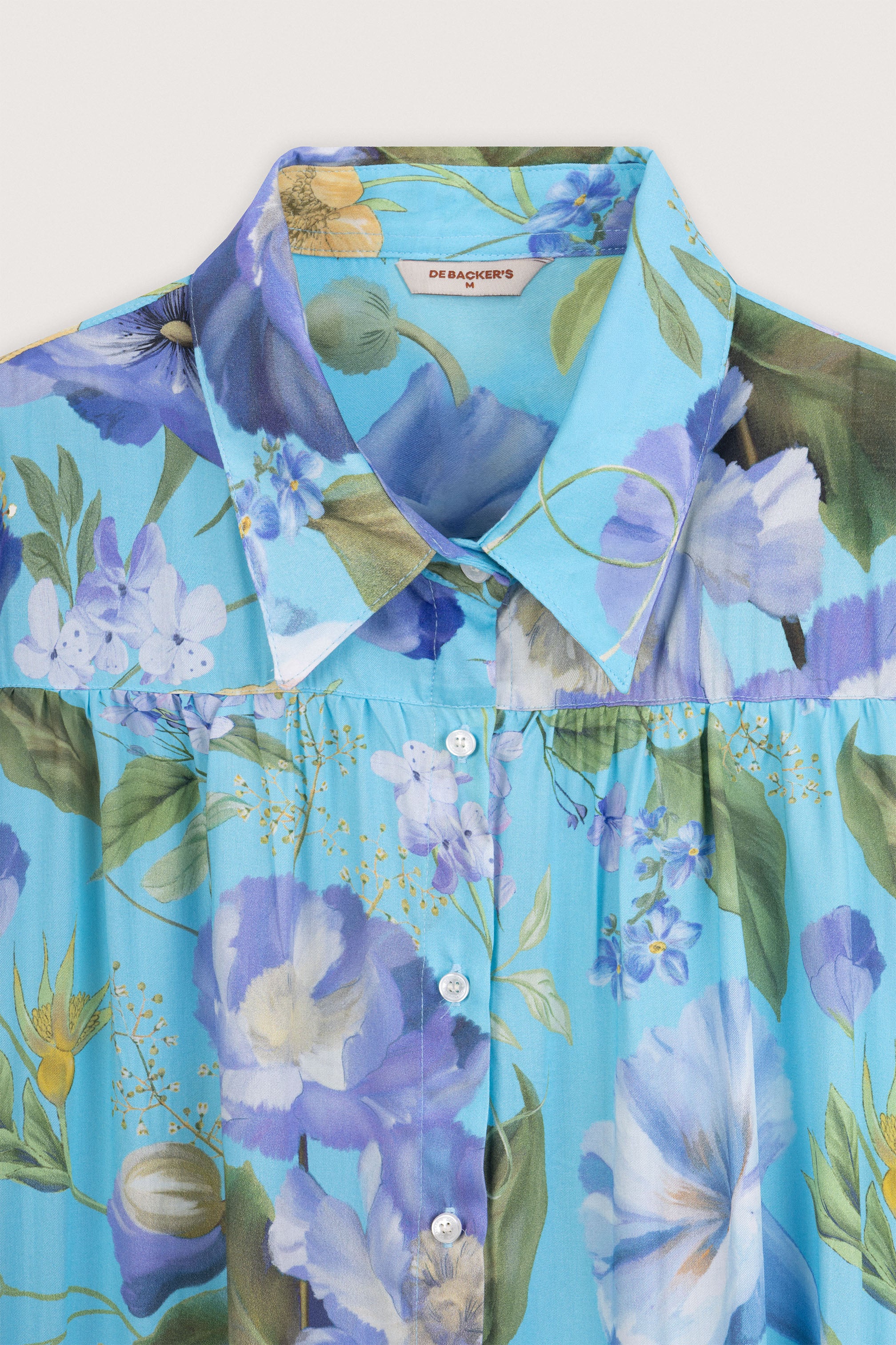 Turquoise Printed Floral Casual Shirt - Image 2