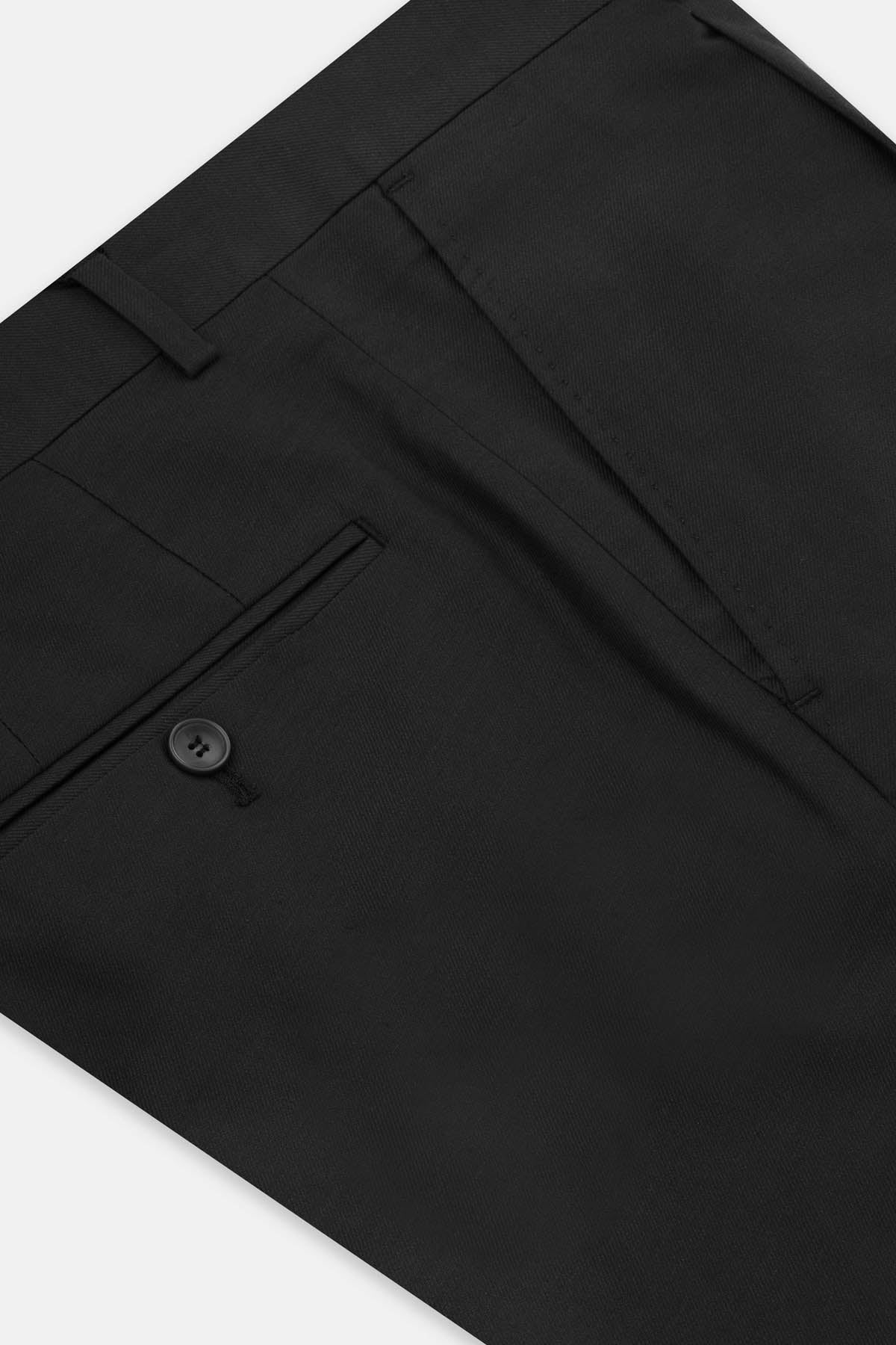 Twill Black Chino Classic Pant - Image 3