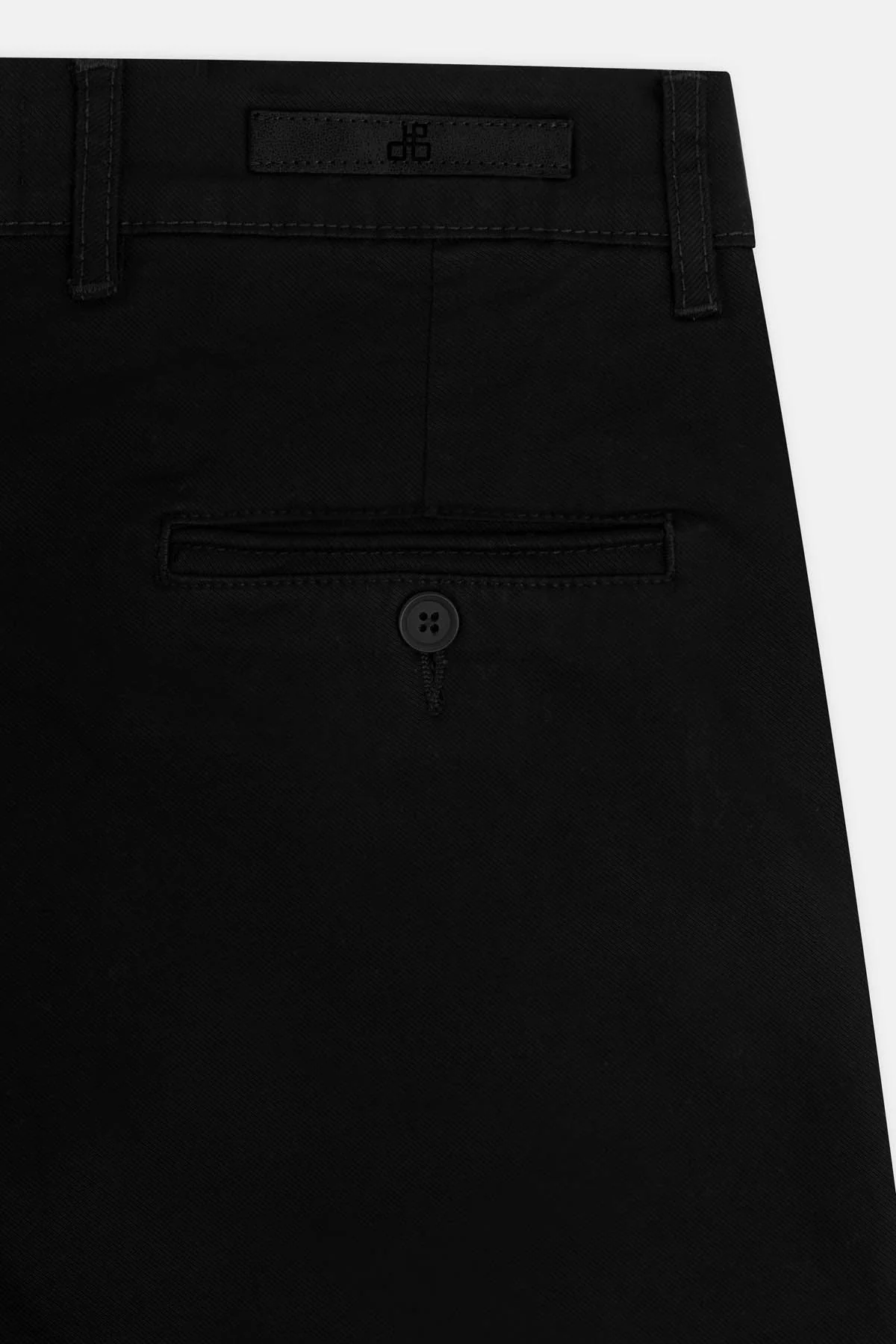 Twill Patterned Chino Black Pant - Image 4