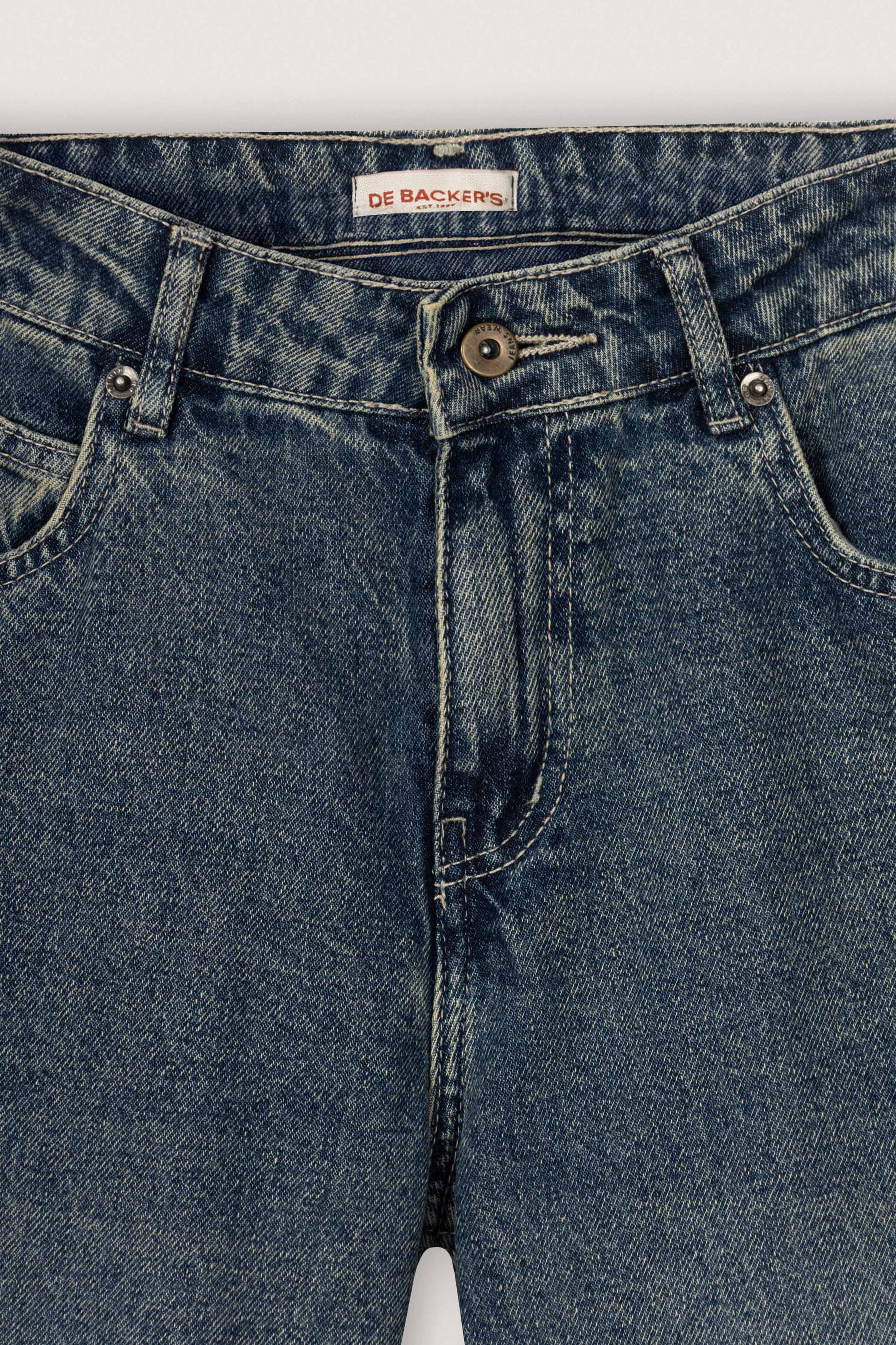 Vintage Style Blue wash Straight Jeans - Image 6