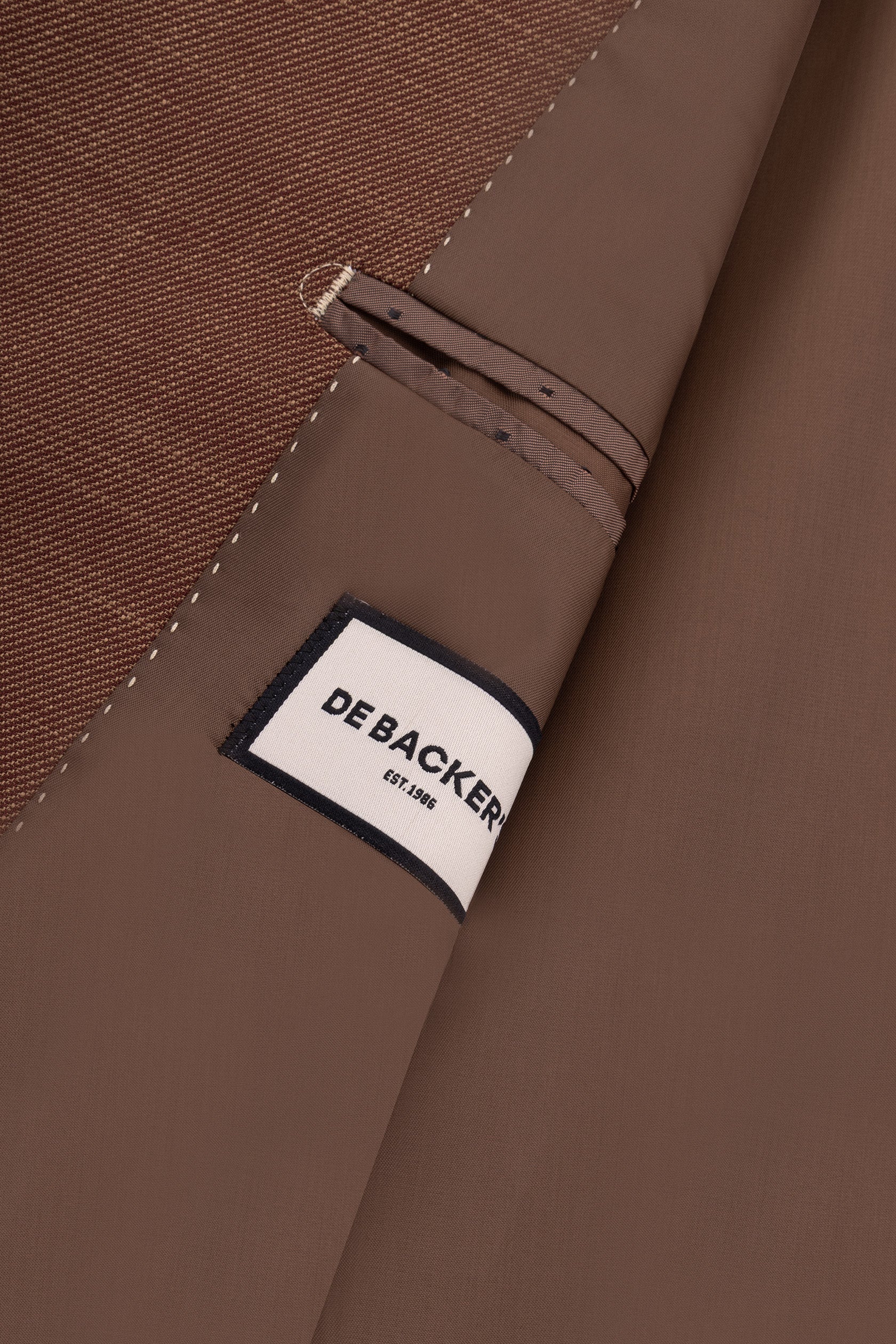 Warm Brown Micro Pattern Classic Blazer - Image 3