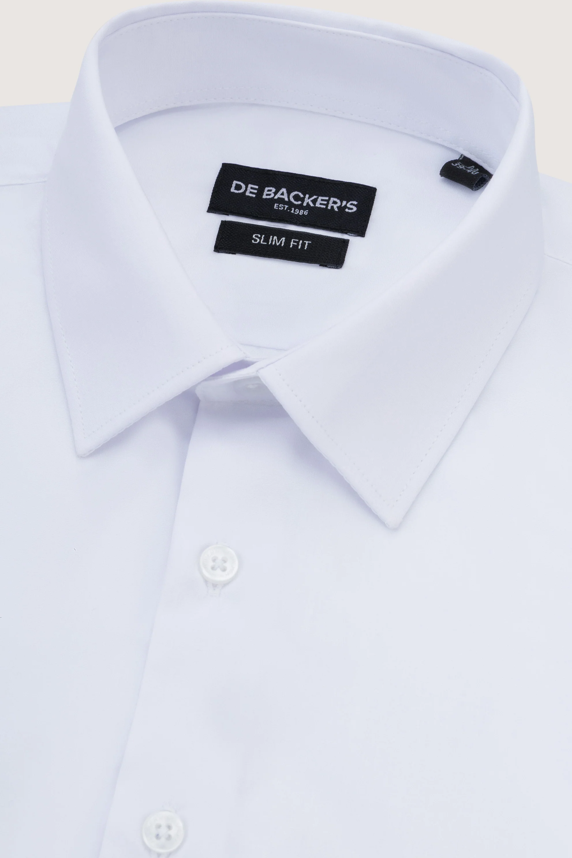 White Slim Dacron Classic Shirt - Image 2