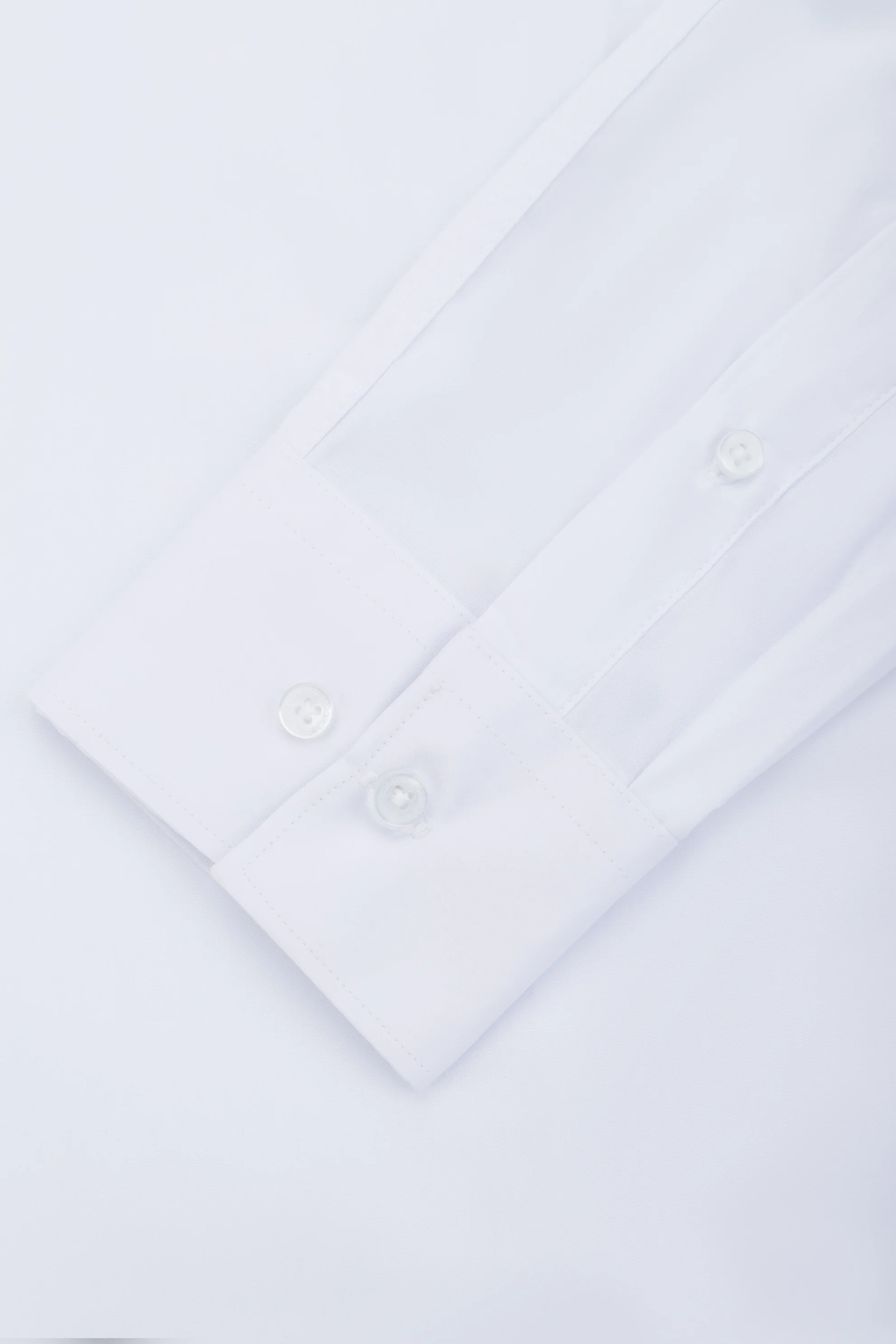 White Slim Dacron Classic Shirt - Image 4