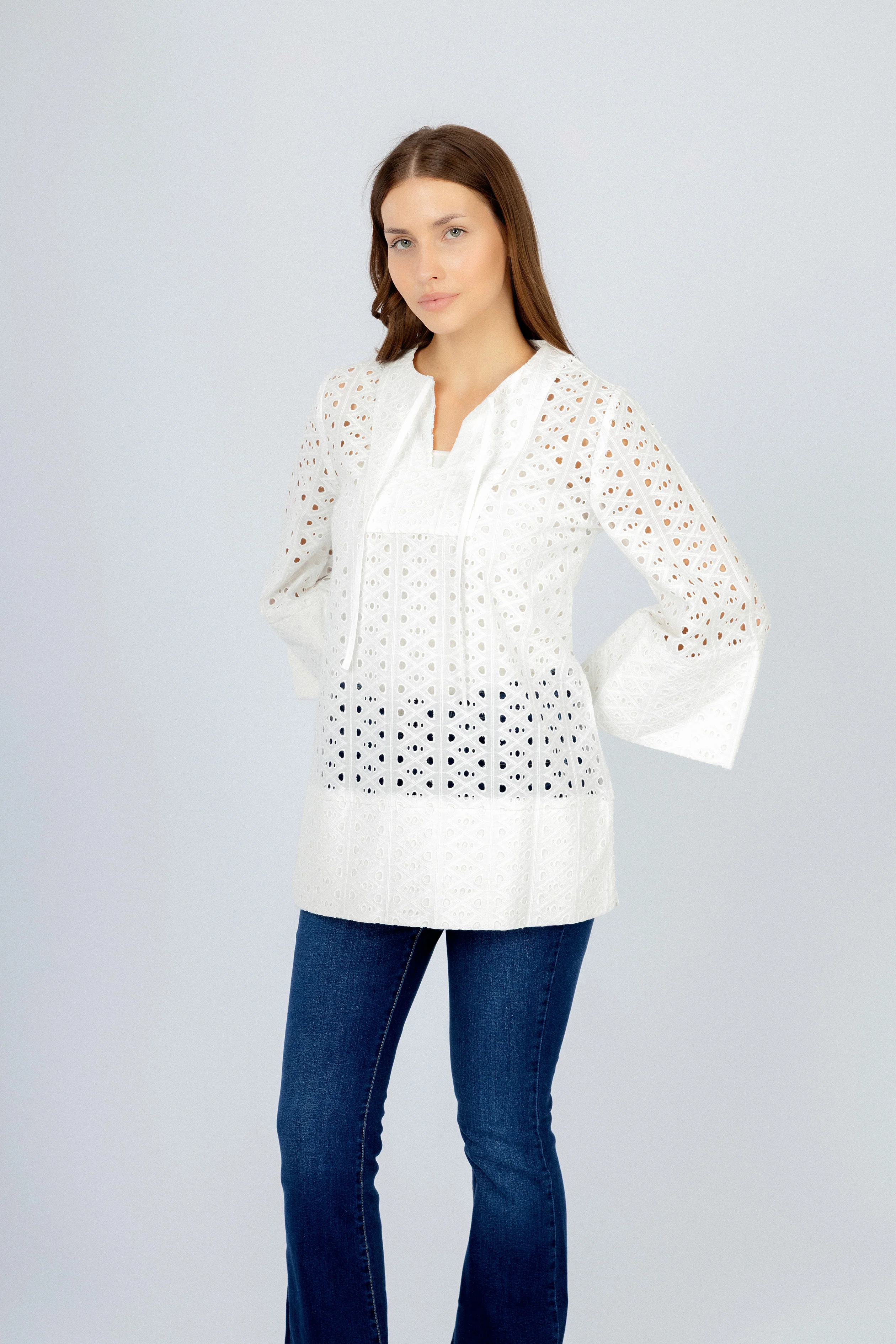 White Eyelet Blouse