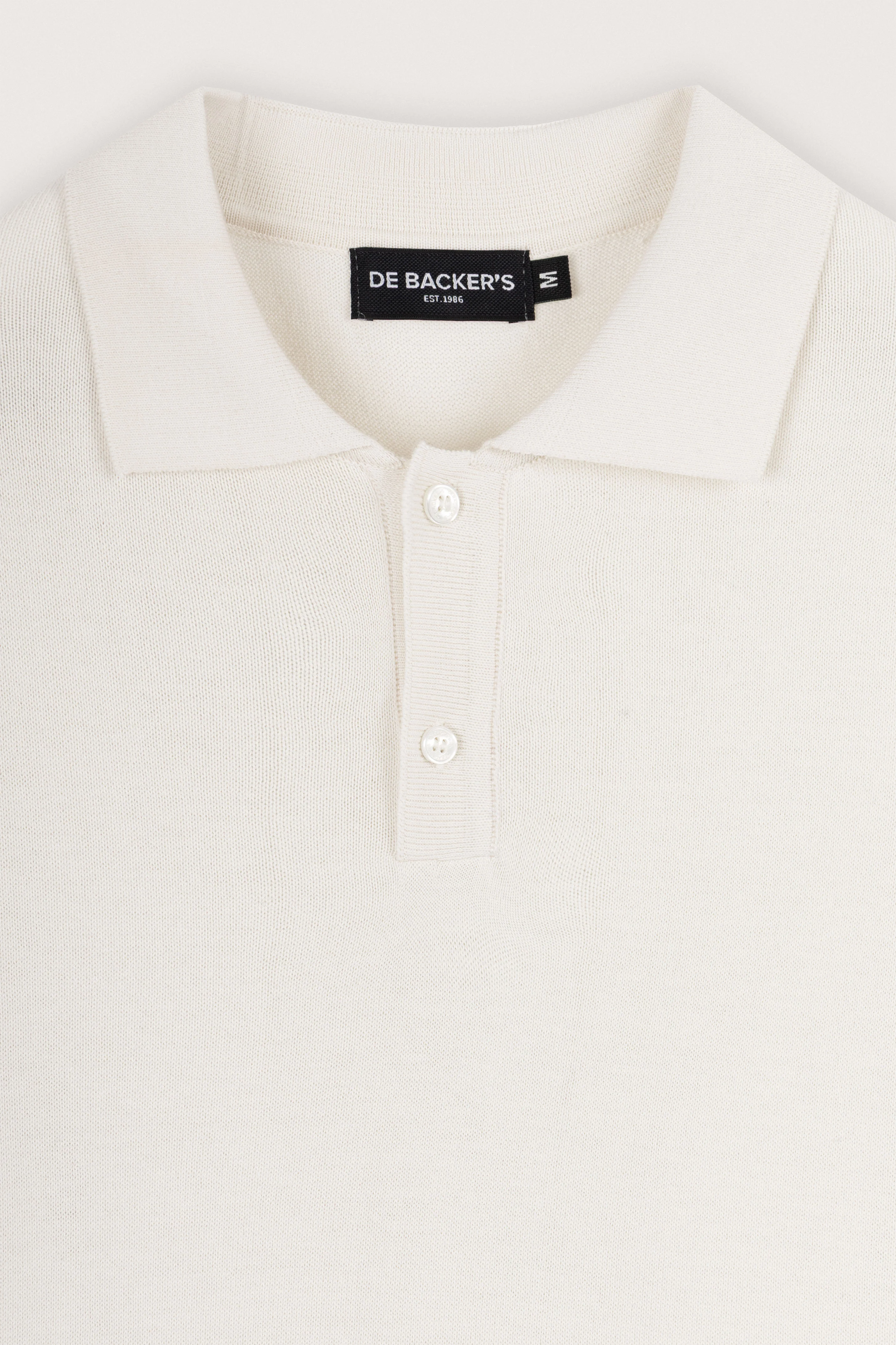 White Knitted Polo - Image 2