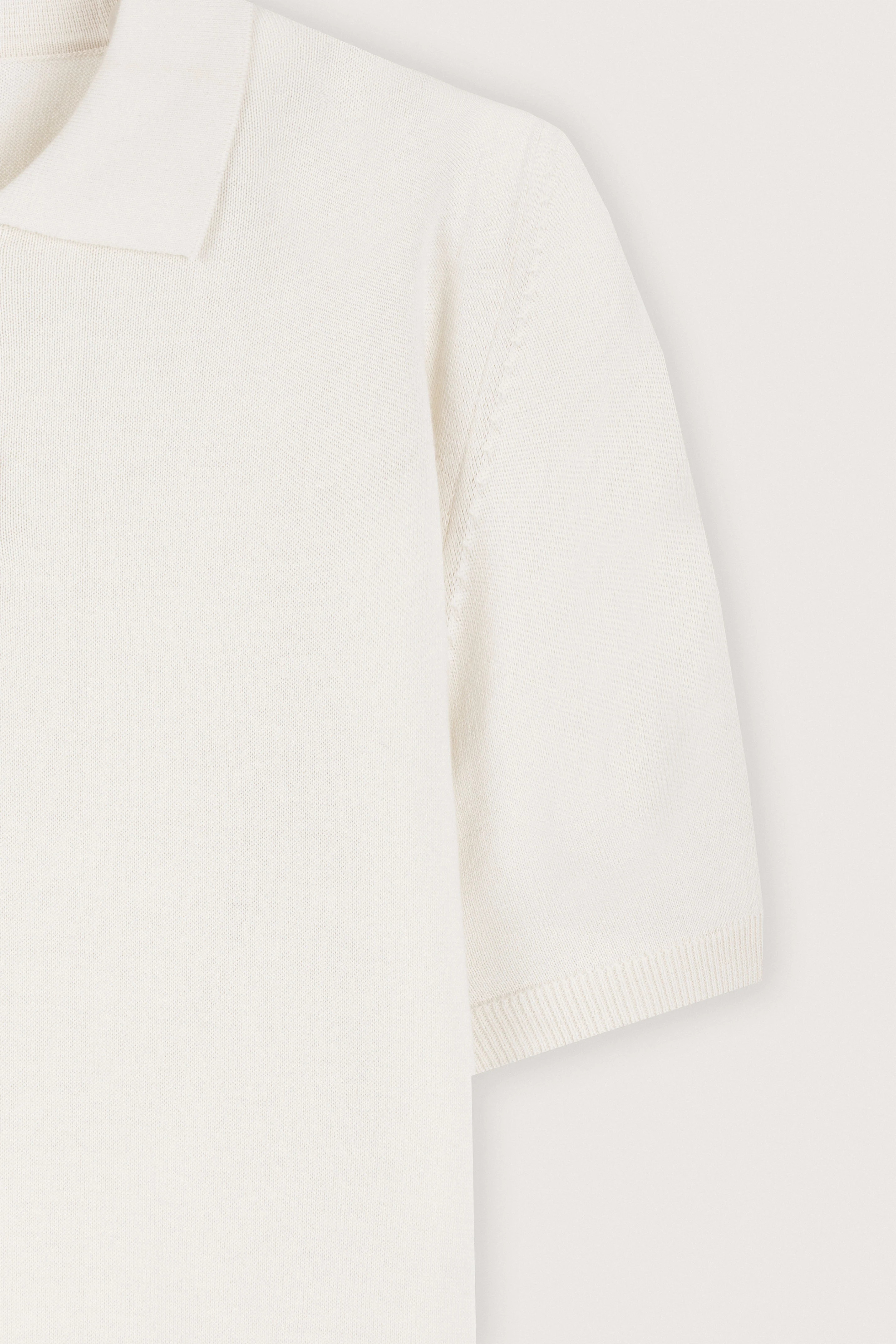 White Knitted Polo - Image 3