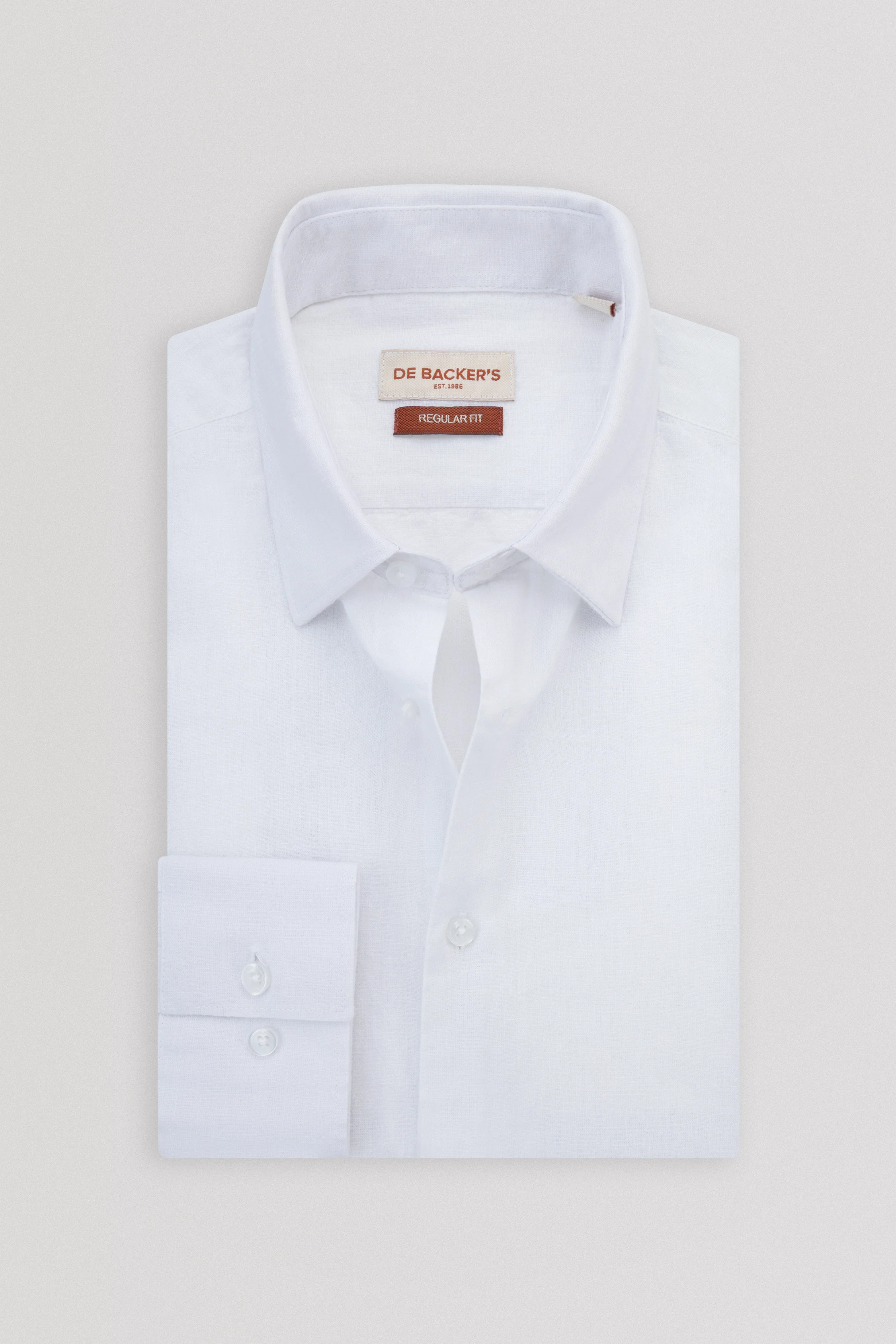 White Linen Blend Casual Shirt