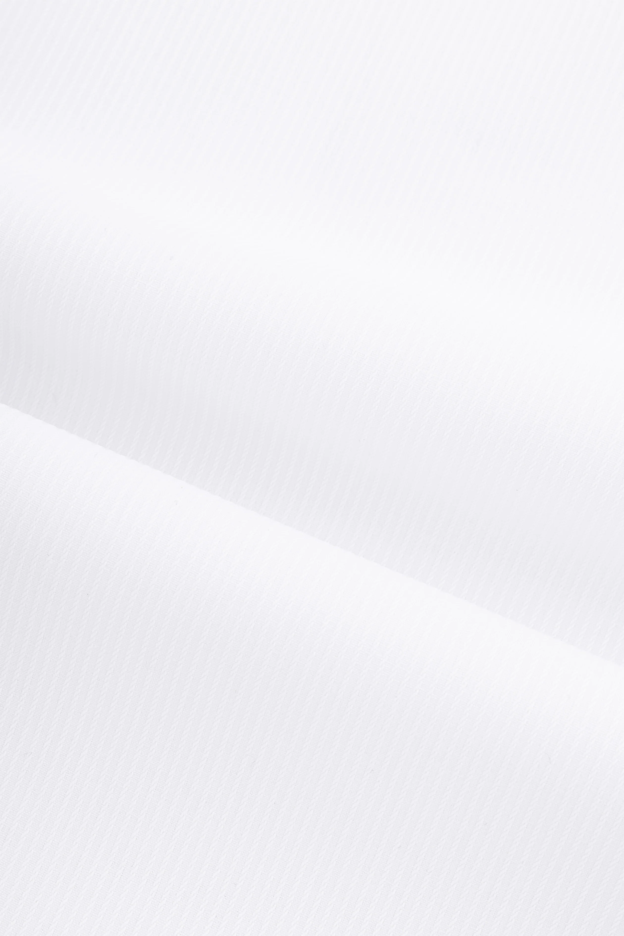White Textured Basic Classic Shirt - Image 4
